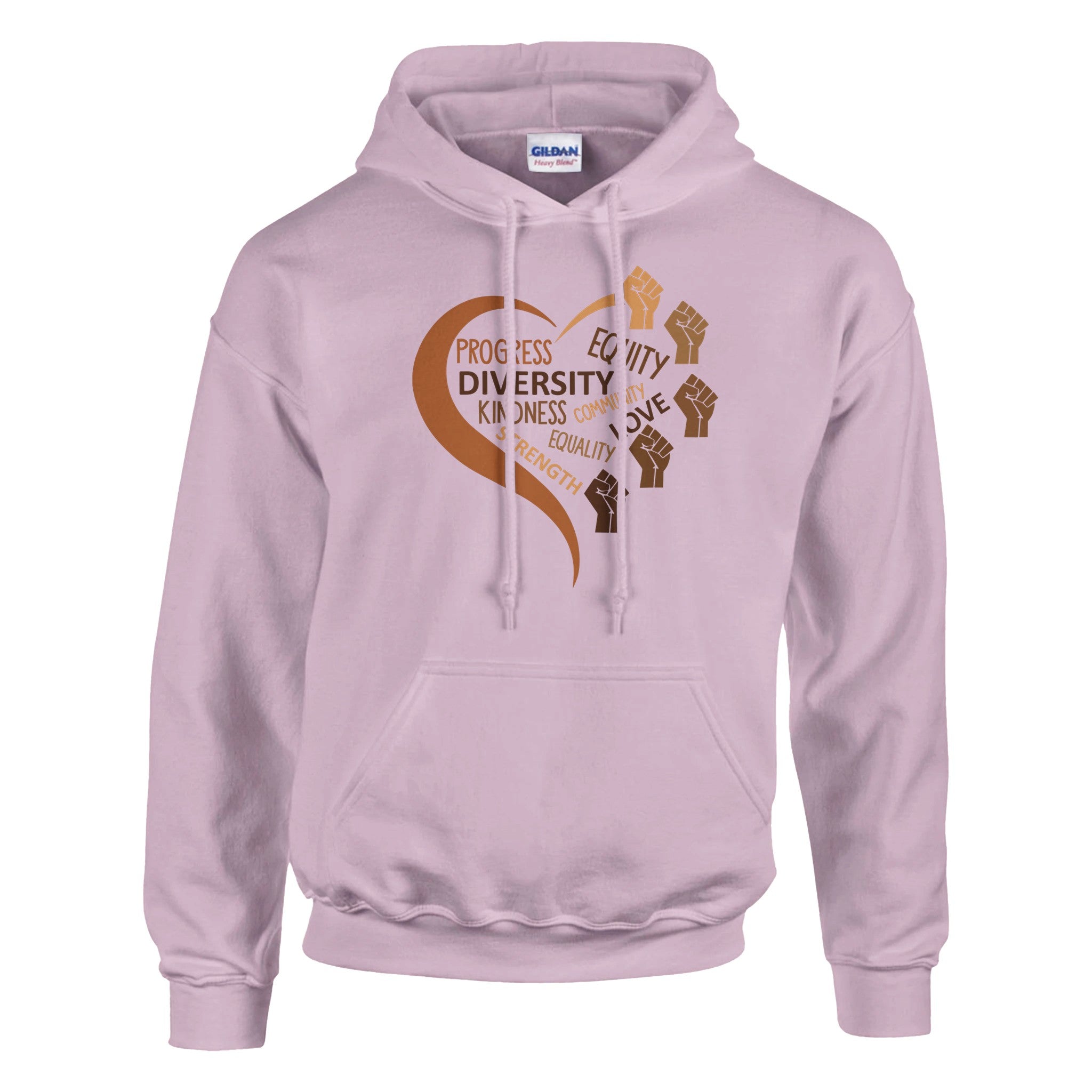 Black Equality Heart Hoodie For Men & Women - Prideful Roots