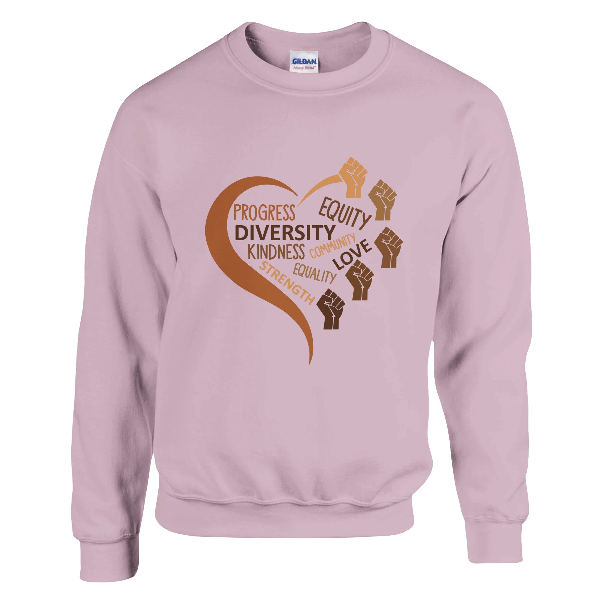 Black Equality Heart Sweatshirt For Men & Women - Prideful Roots