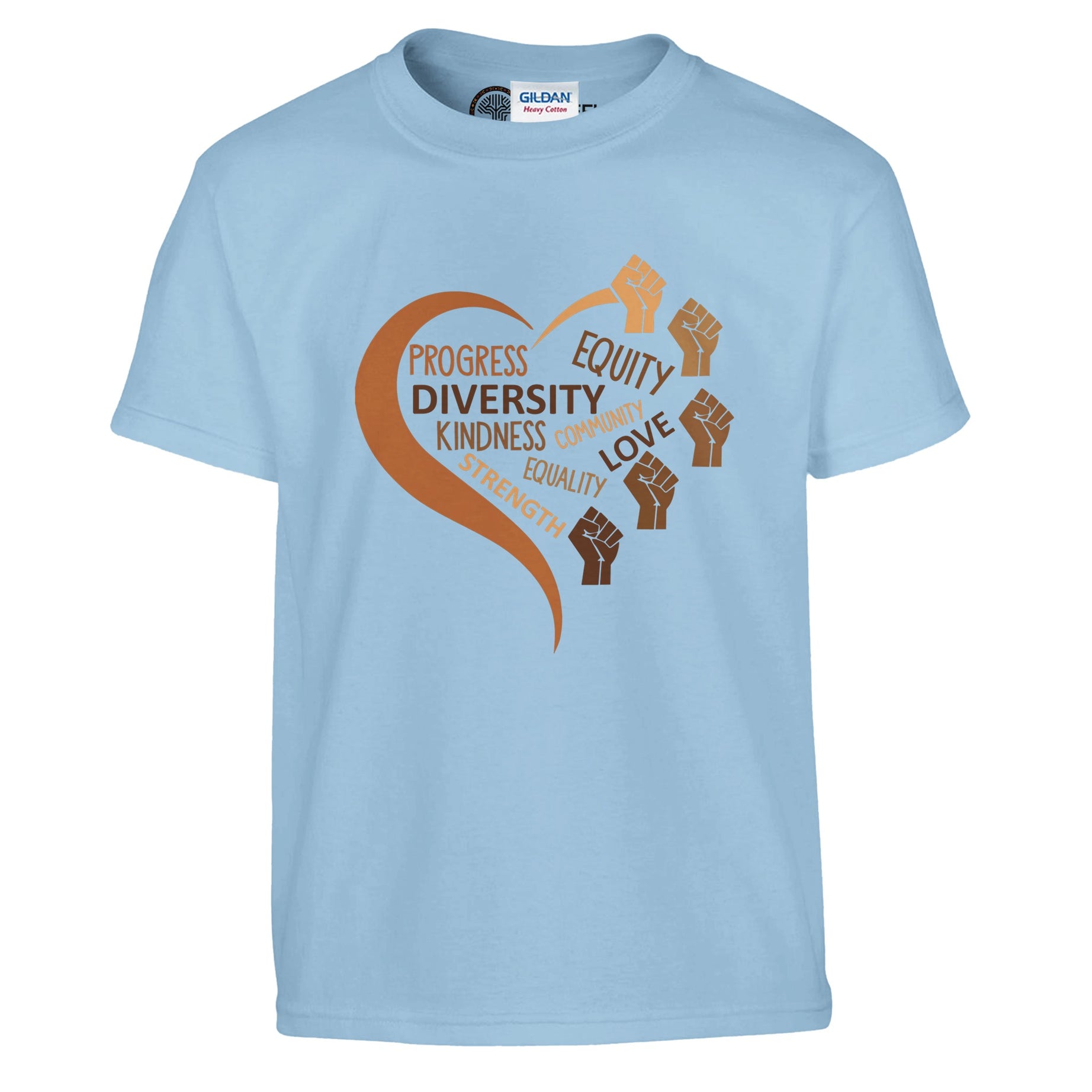Black Equality Heart T-shirt For Kids - Prideful Roots