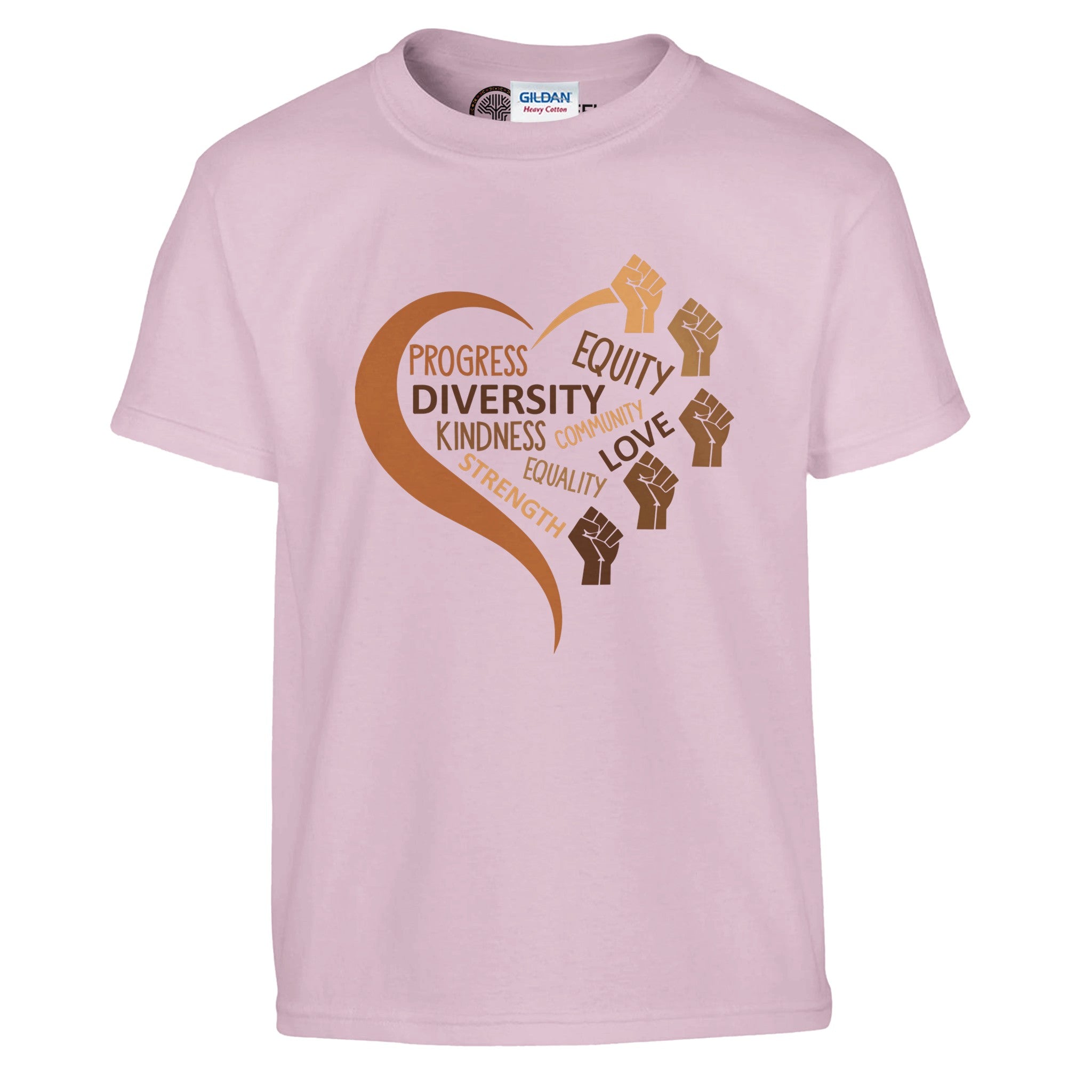 Black Equality Heart T-shirt For Kids - Prideful Roots
