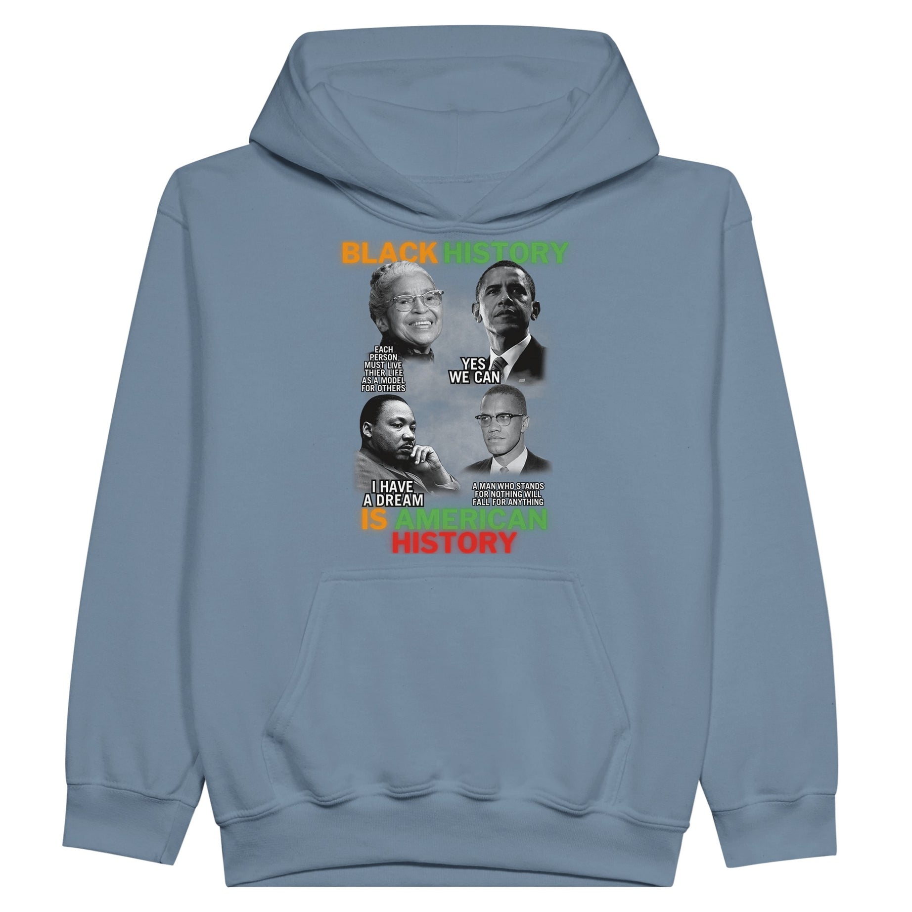 Black History Icons Quotes Hoodie For Kids - Prideful Roots