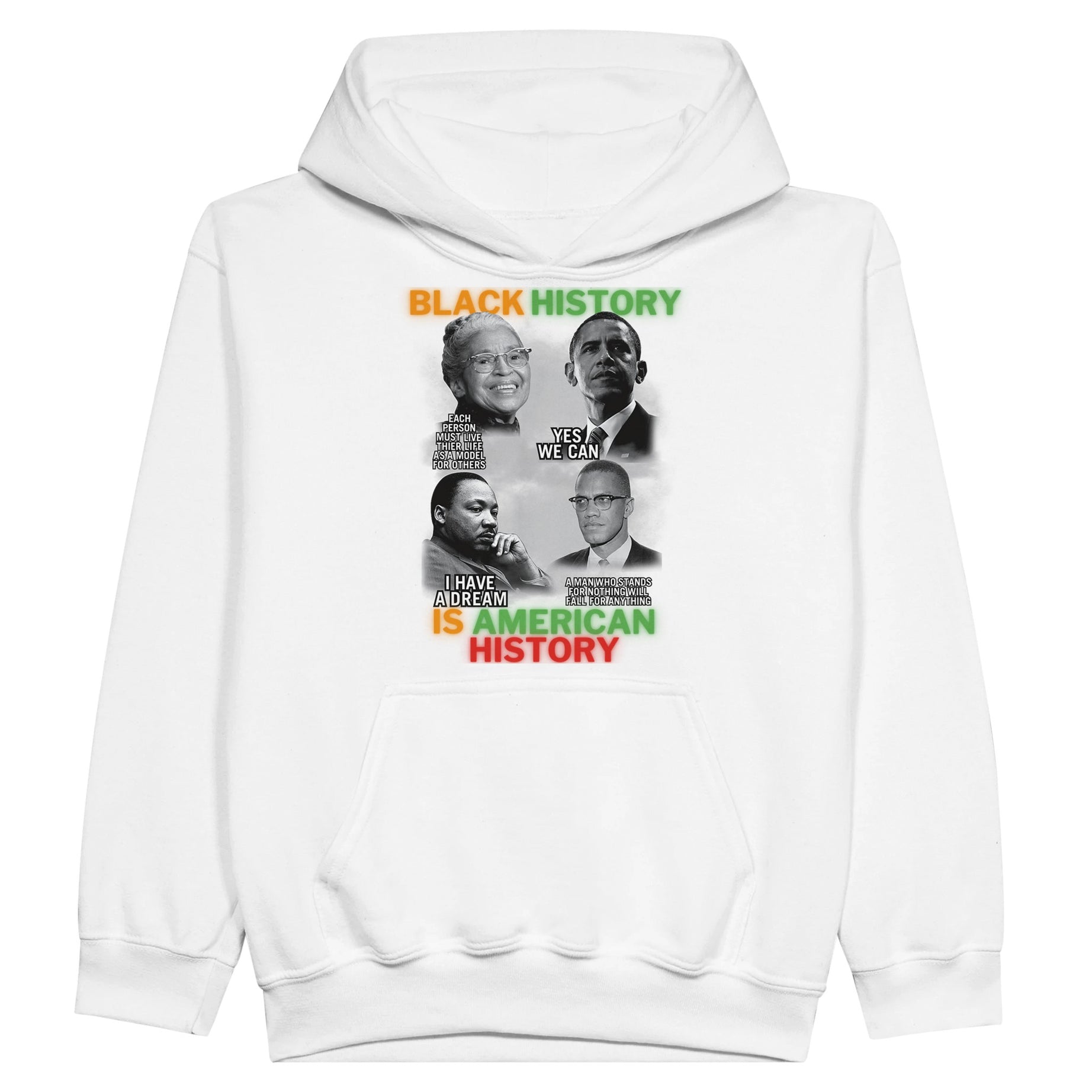 Black History Icons Quotes Hoodie For Kids - Prideful Roots