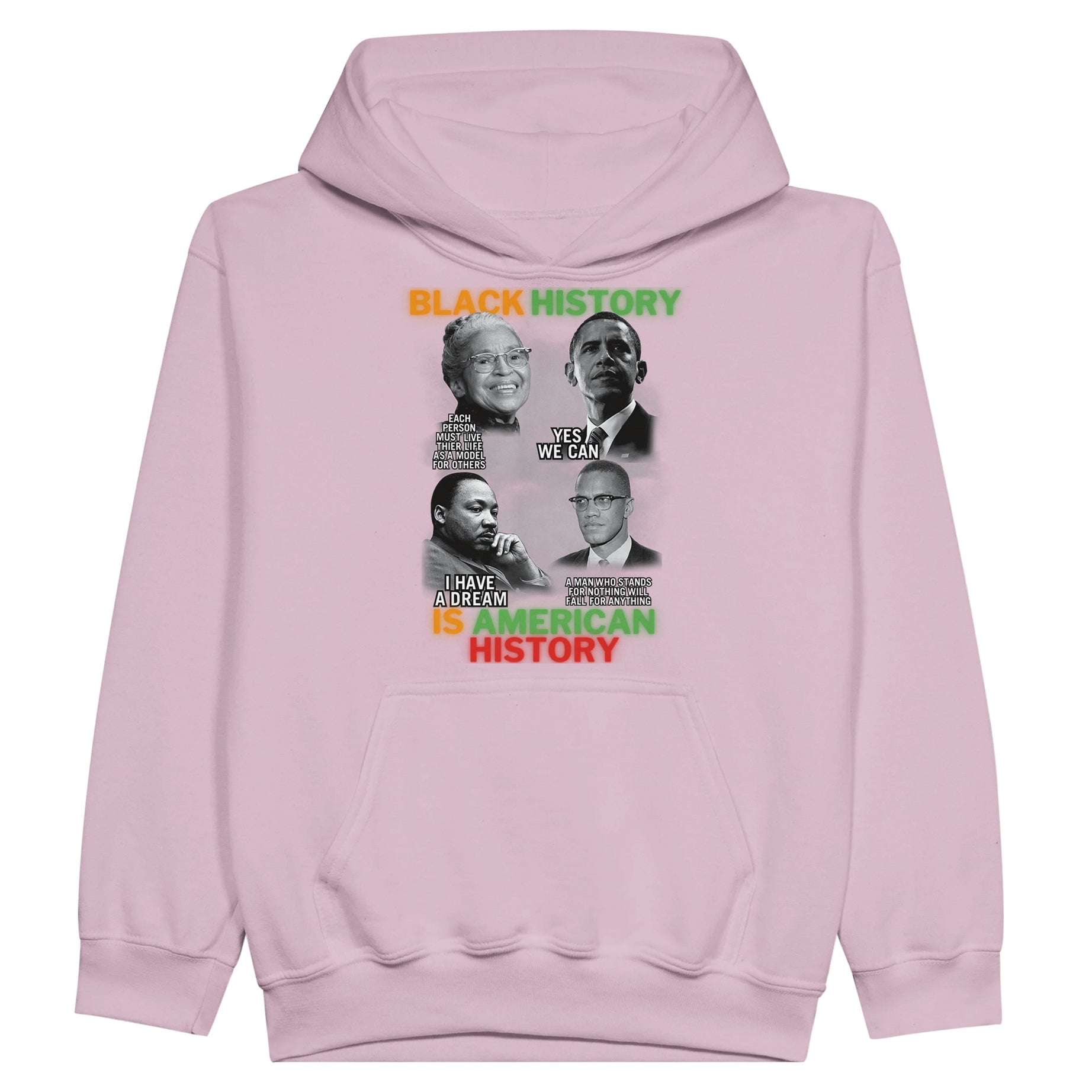 Black History Icons Quotes Hoodie For Kids - Prideful Roots