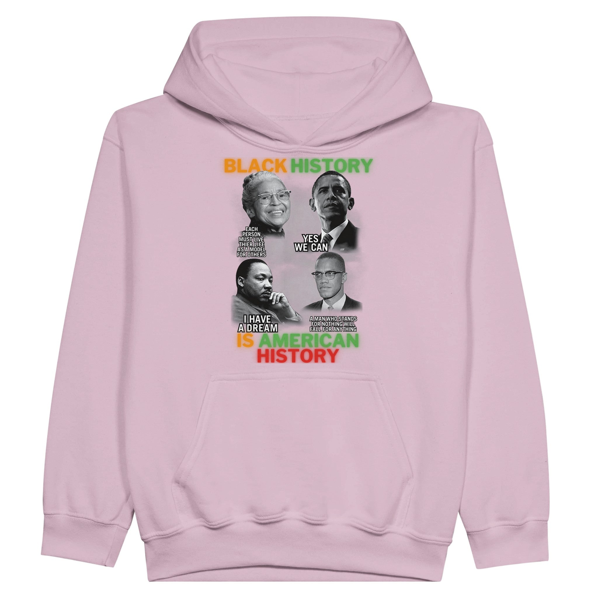 Black History Icons Quotes Hoodie For Kids - Prideful Roots