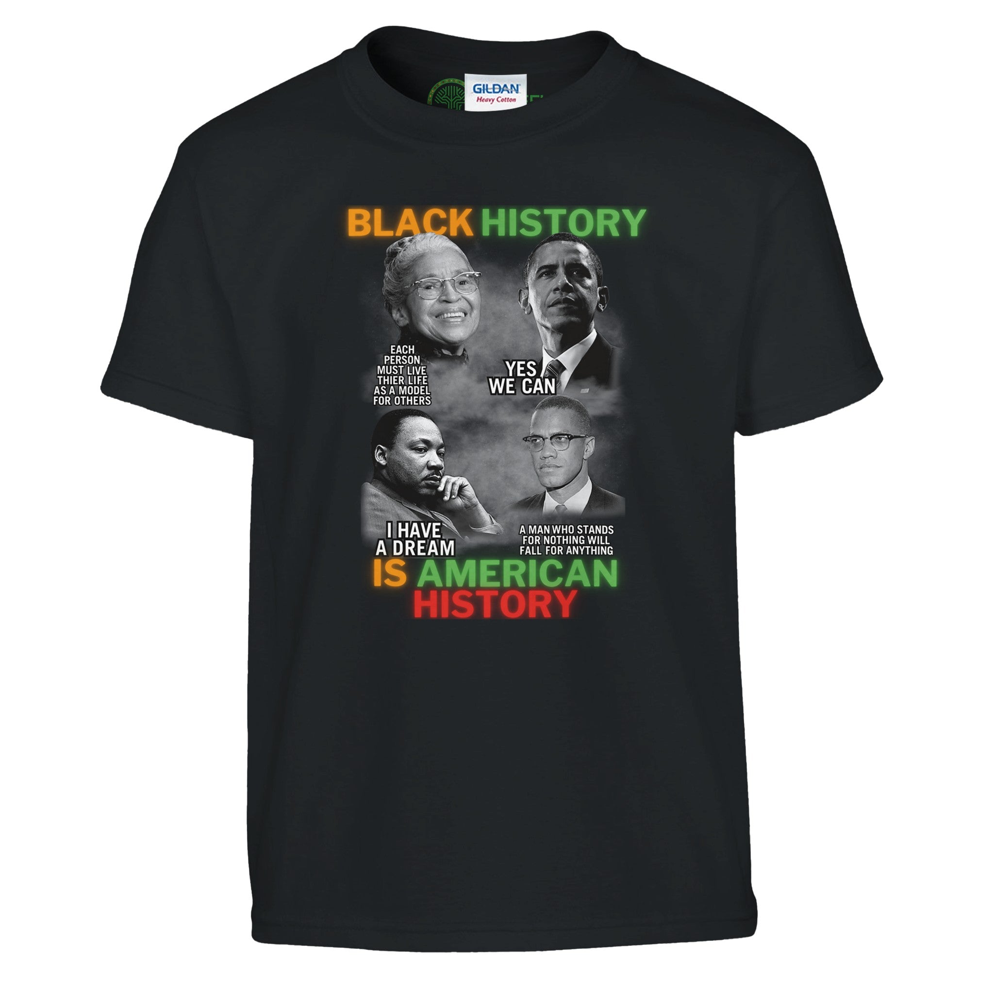 Black History Icons Quotes T-shirt For Kids - Prideful Roots