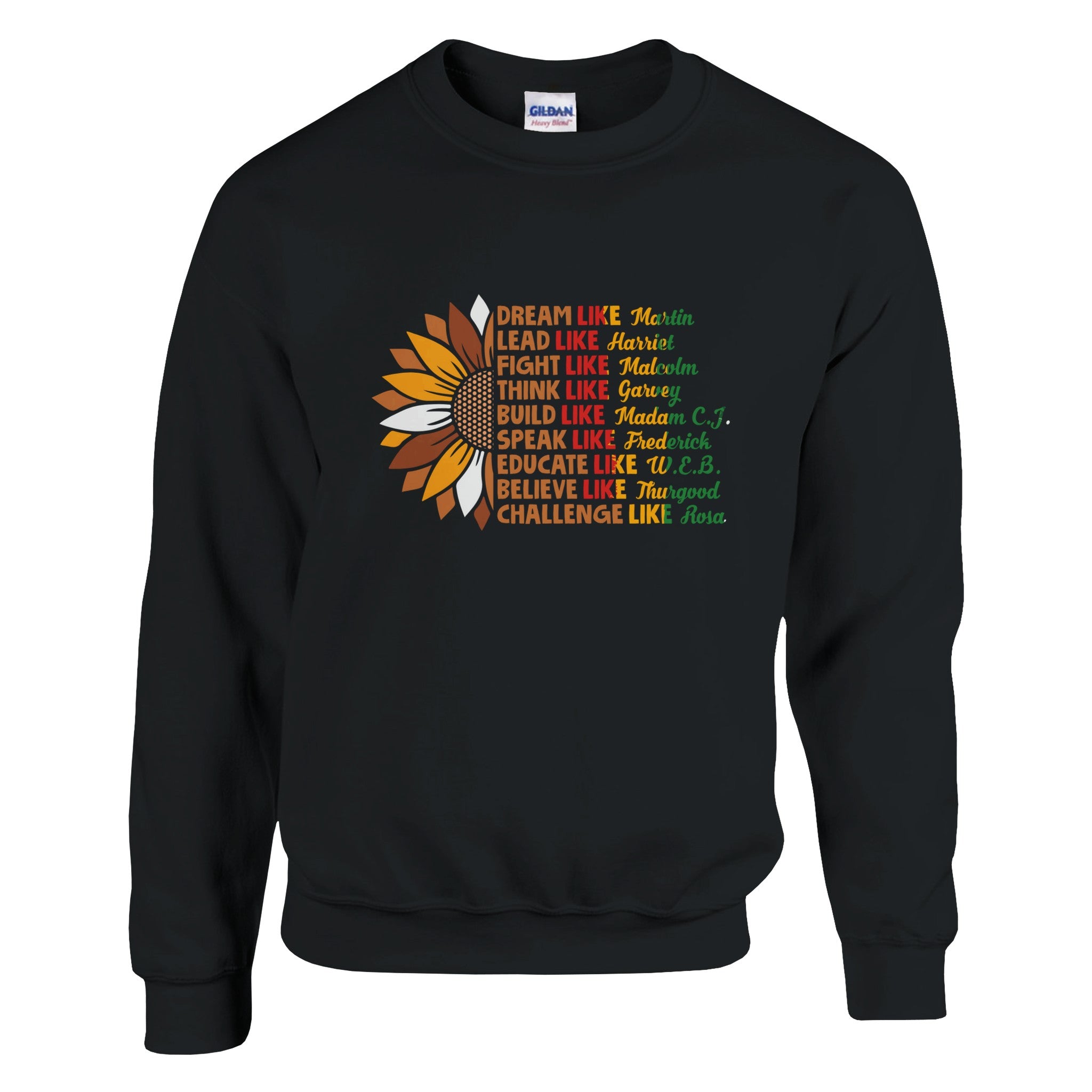 Black History Icons Sunflower Sweatshirt For Men & Women - Prideful Roots