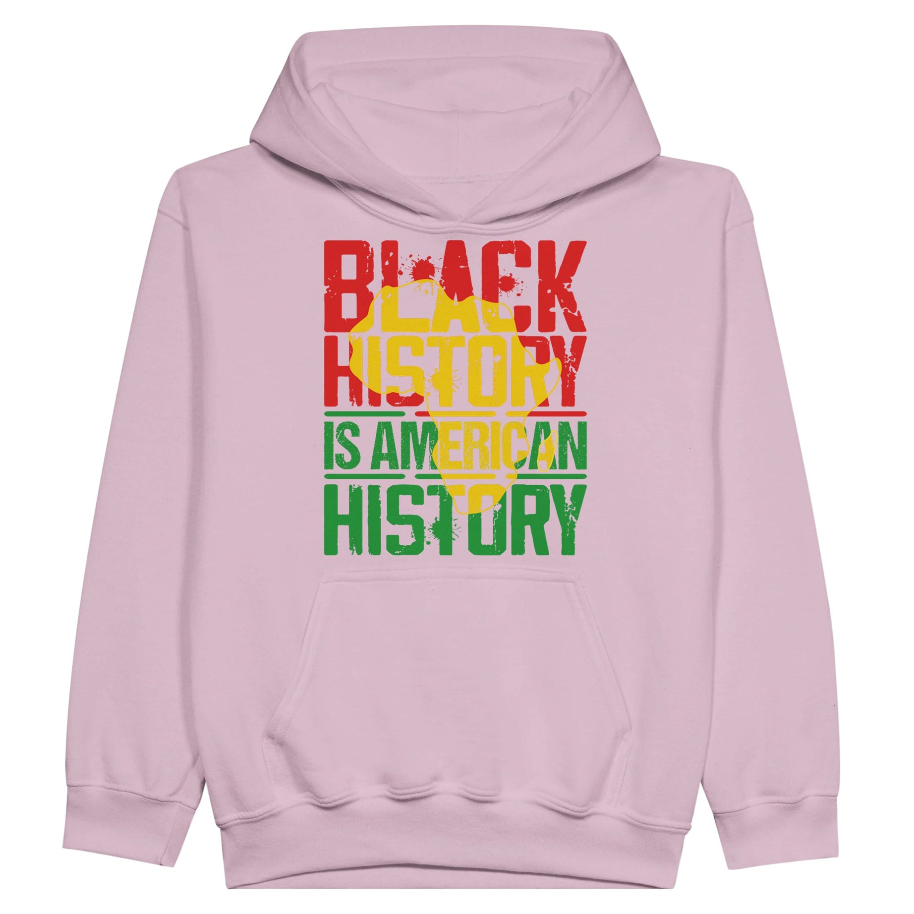 Black History is American History Africa Map Hoodie For Kids - Prideful Roots