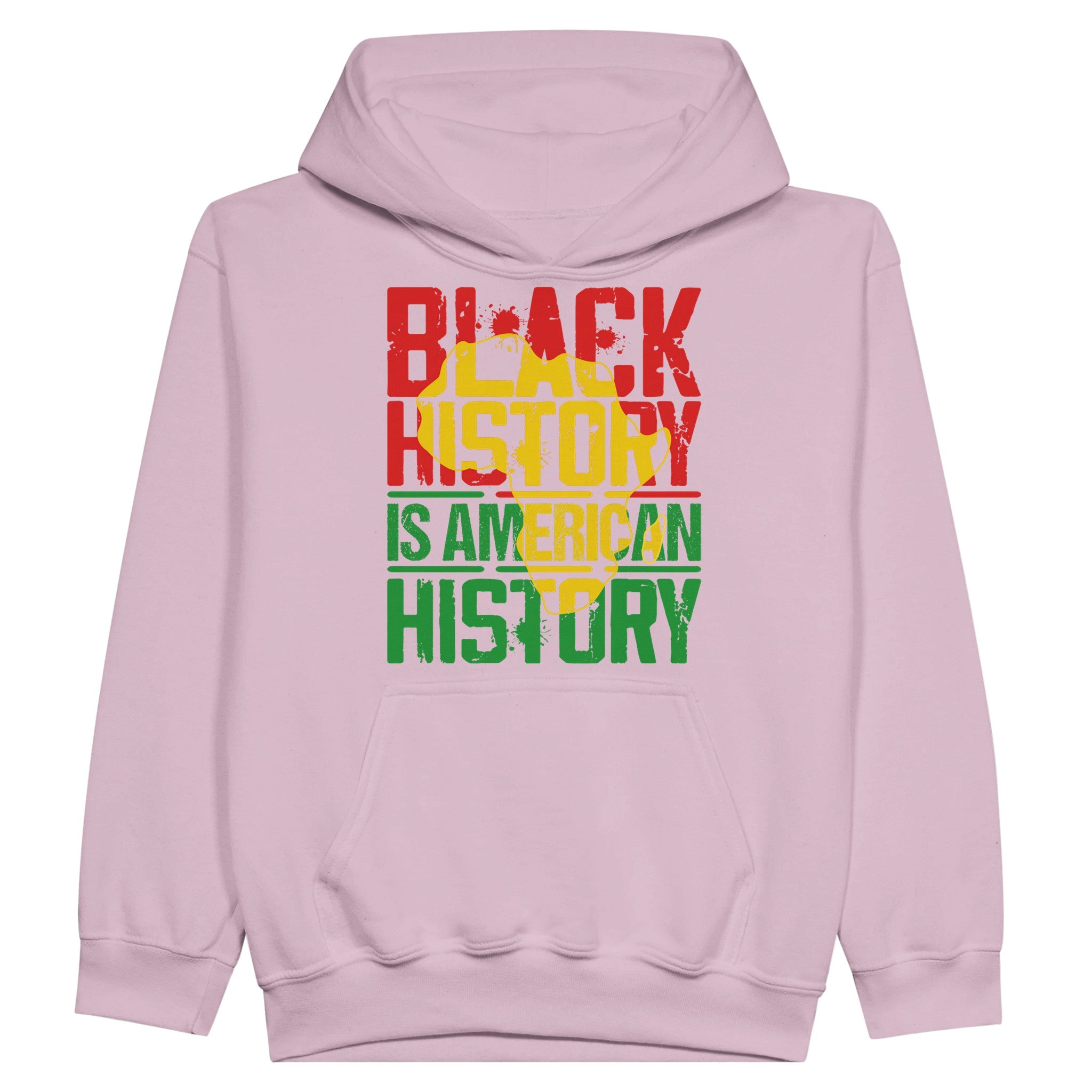 Black History is American History Africa Map Hoodie For Kids - Prideful Roots