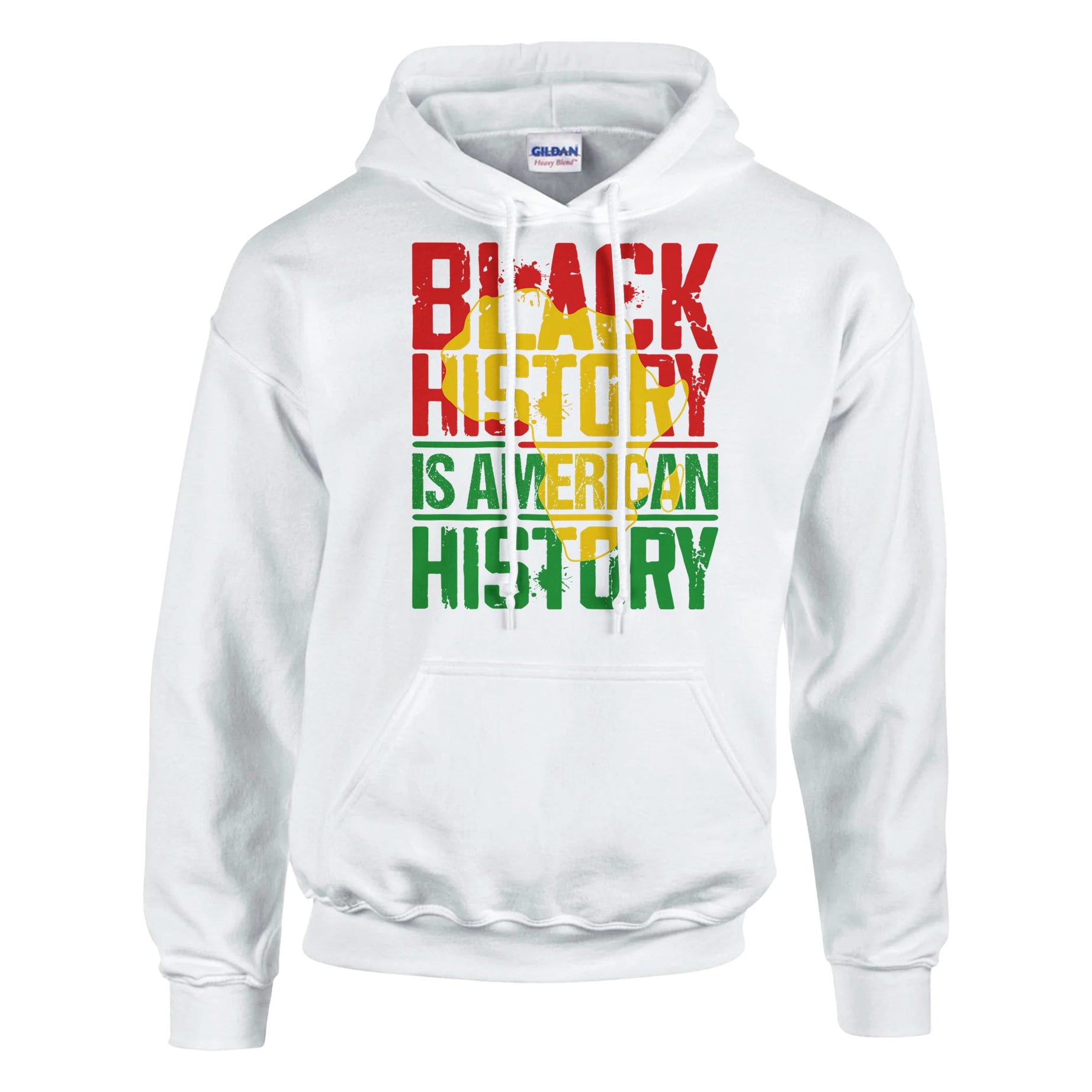 Black History is American History Africa Map Hoodie For Men & Women - Prideful Roots