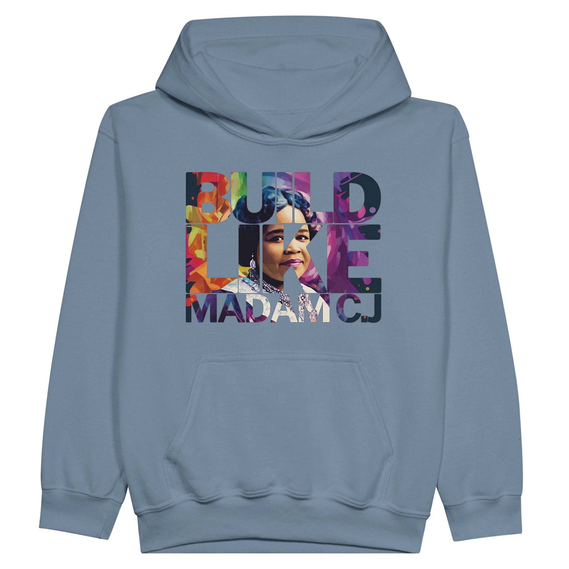 Build Like Madam C.J. | Black History Icon Hoodie For Kids - Prideful Roots