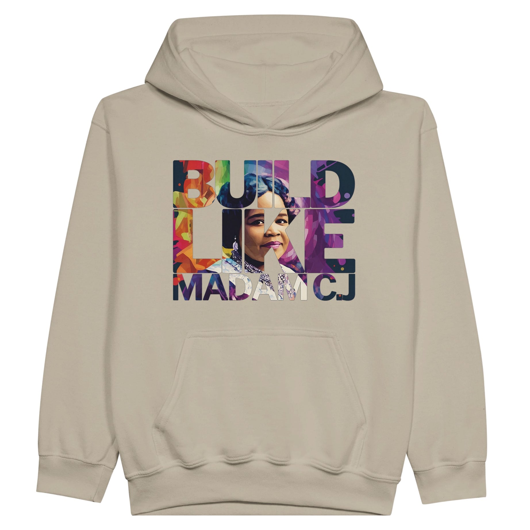 Build Like Madam C.J. | Black History Icon Hoodie For Kids - Prideful Roots