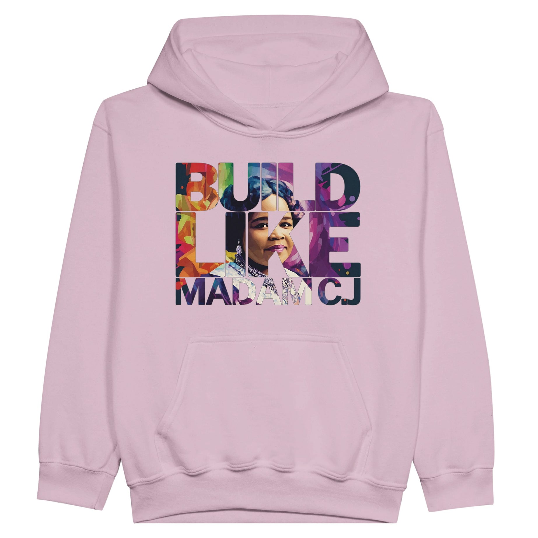 Build Like Madam C.J. | Black History Icon Hoodie For Kids - Prideful Roots