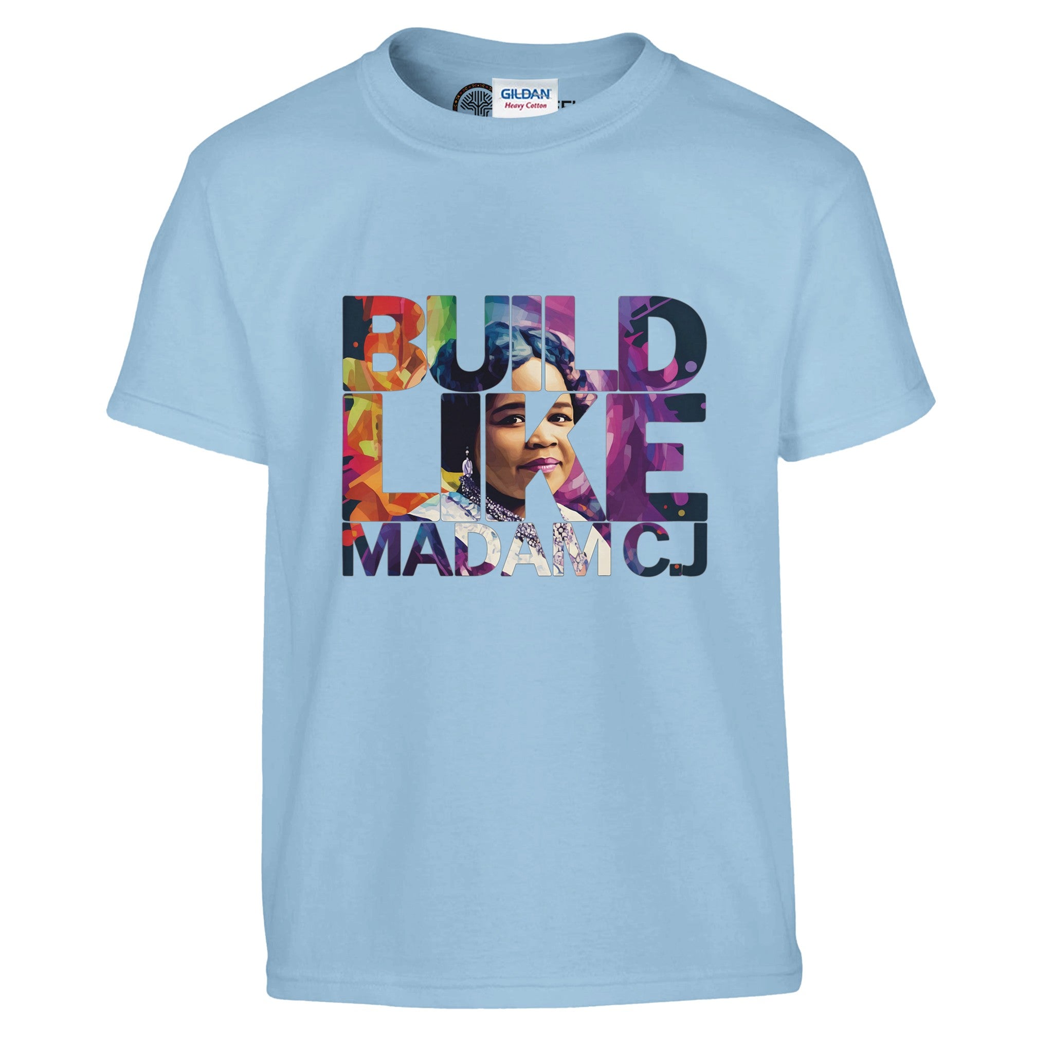 Build Like Madam C.J. | Black History Icon T-shirt For Kids - Prideful Roots