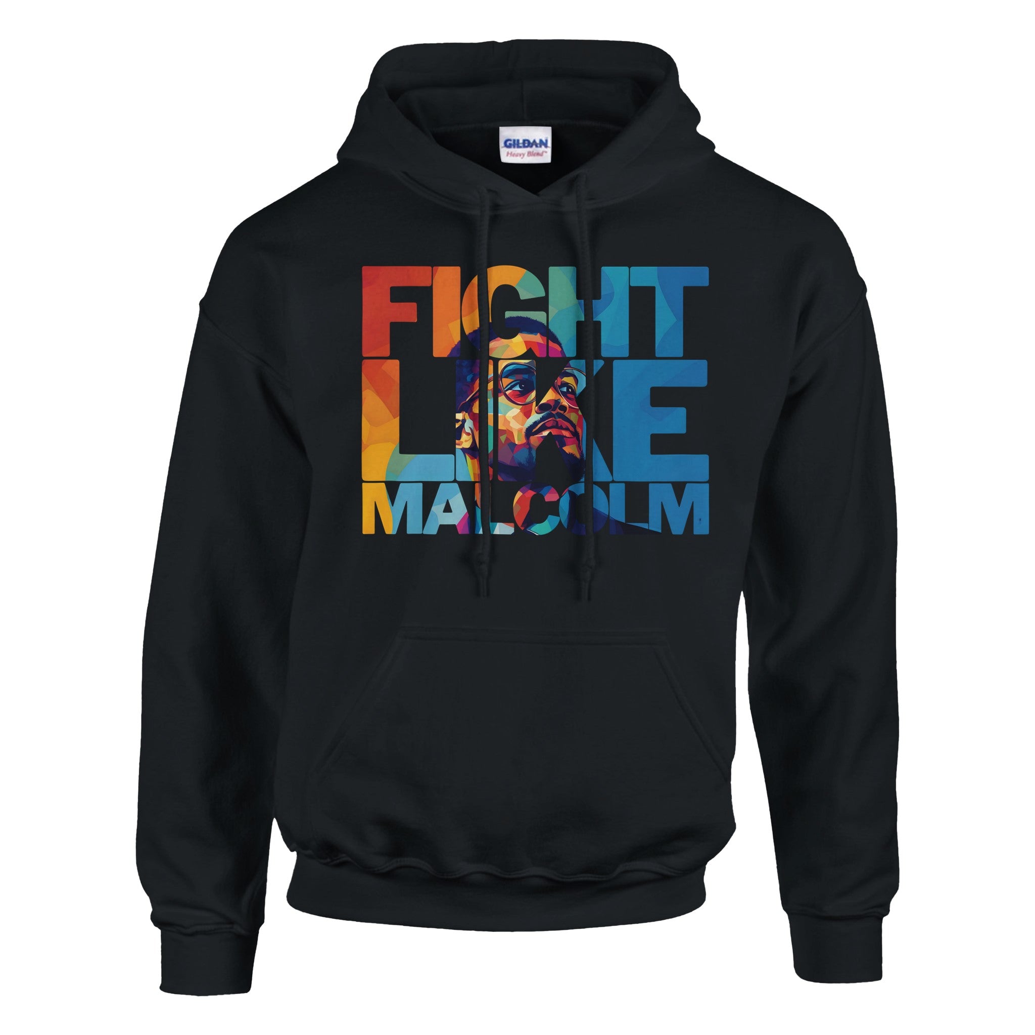 Fight Like Malcolm | Black History Icon Hoodie For Men & Women - Prideful Roots