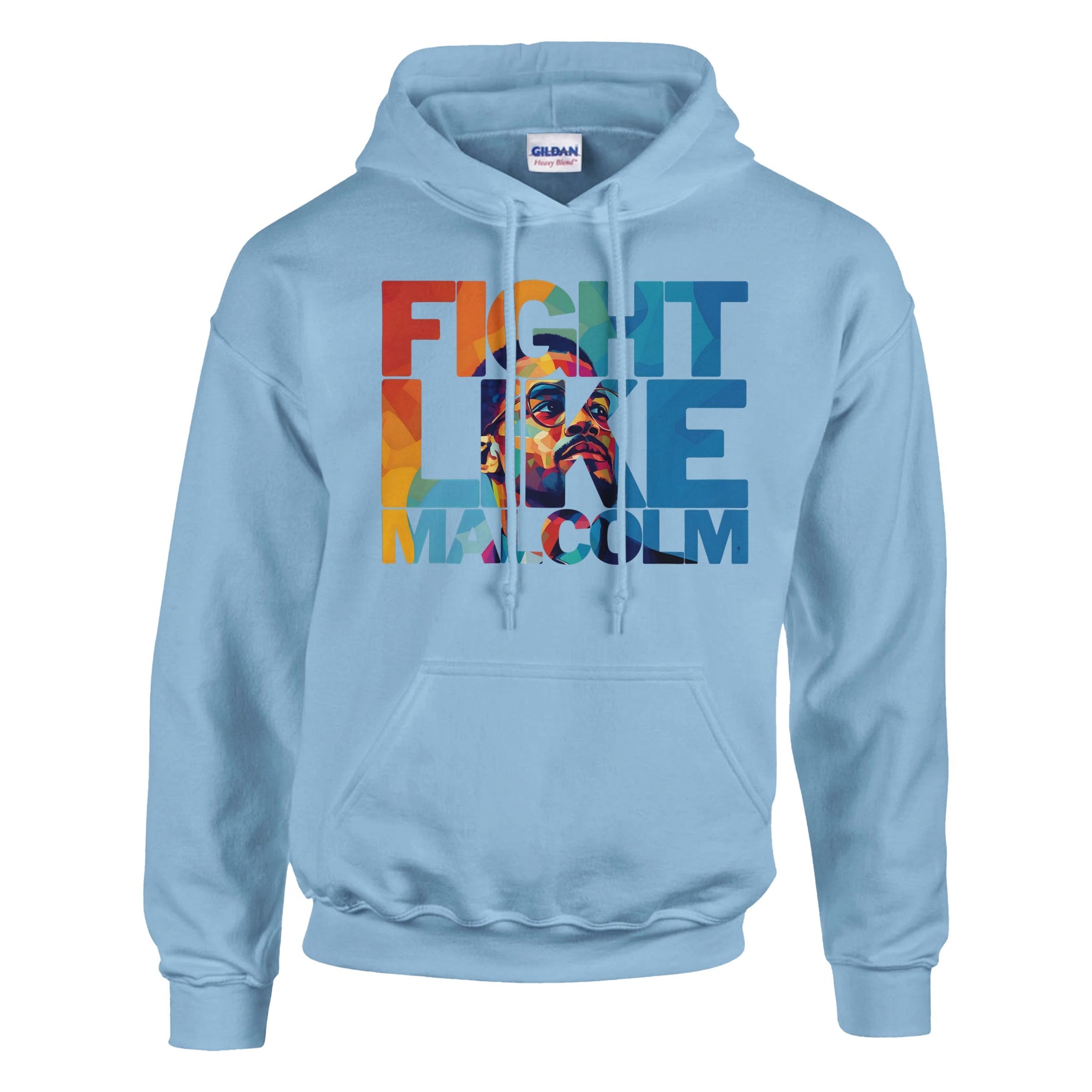 Fight Like Malcolm | Black History Icon Hoodie For Men & Women - Prideful Roots