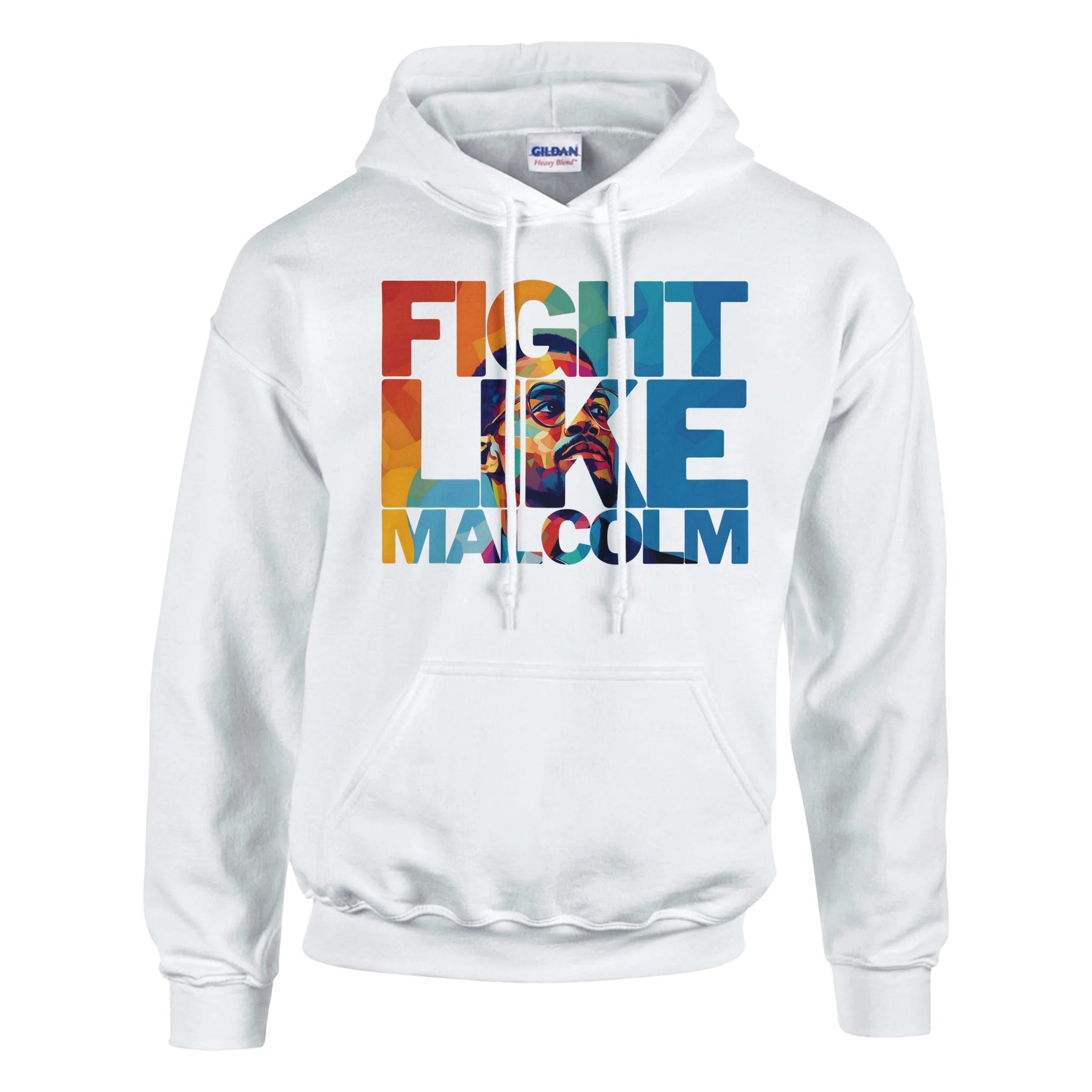 Fight Like Malcolm | Black History Icon Hoodie For Men & Women - Prideful Roots