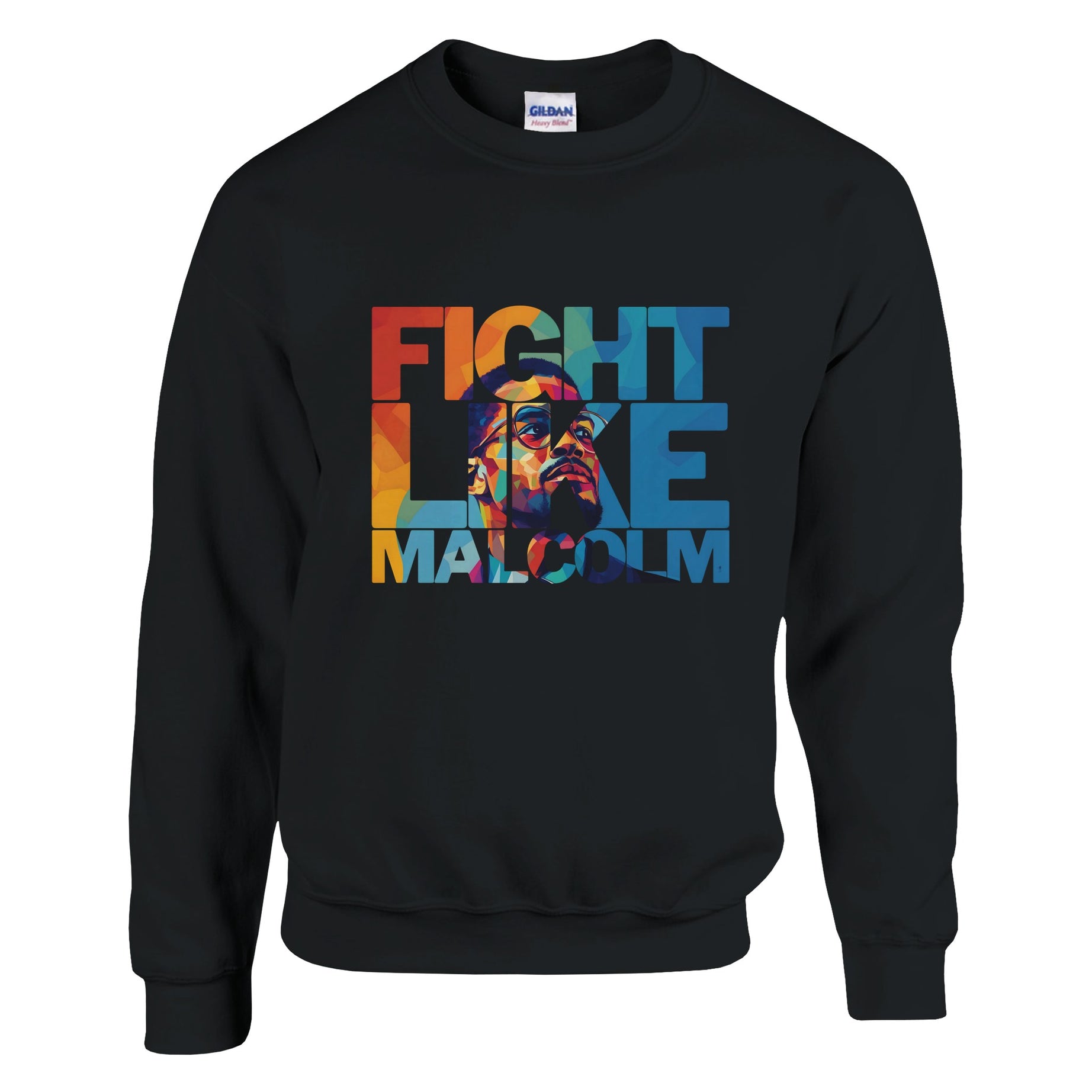 Fight Like Malcolm | Black History Icon Sweatshirt For Men & Women - Prideful Roots