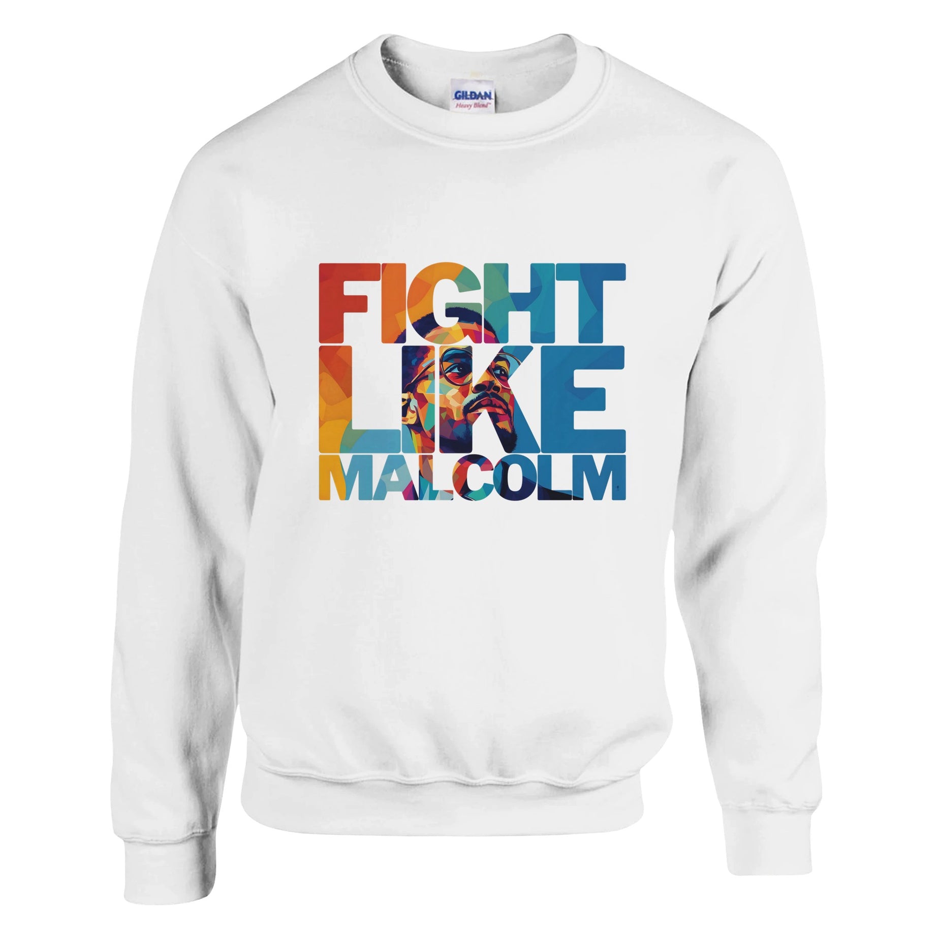 Fight Like Malcolm | Black History Icon Sweatshirt For Men & Women - Prideful Roots
