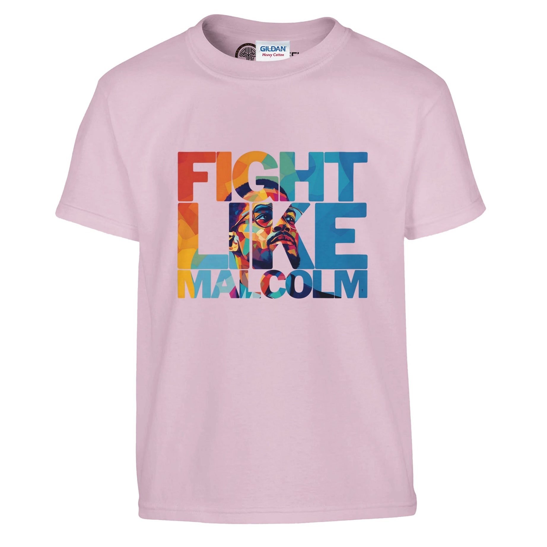 Fight Like Malcolm | Black History Icon T-shirt For Kids - Prideful Roots