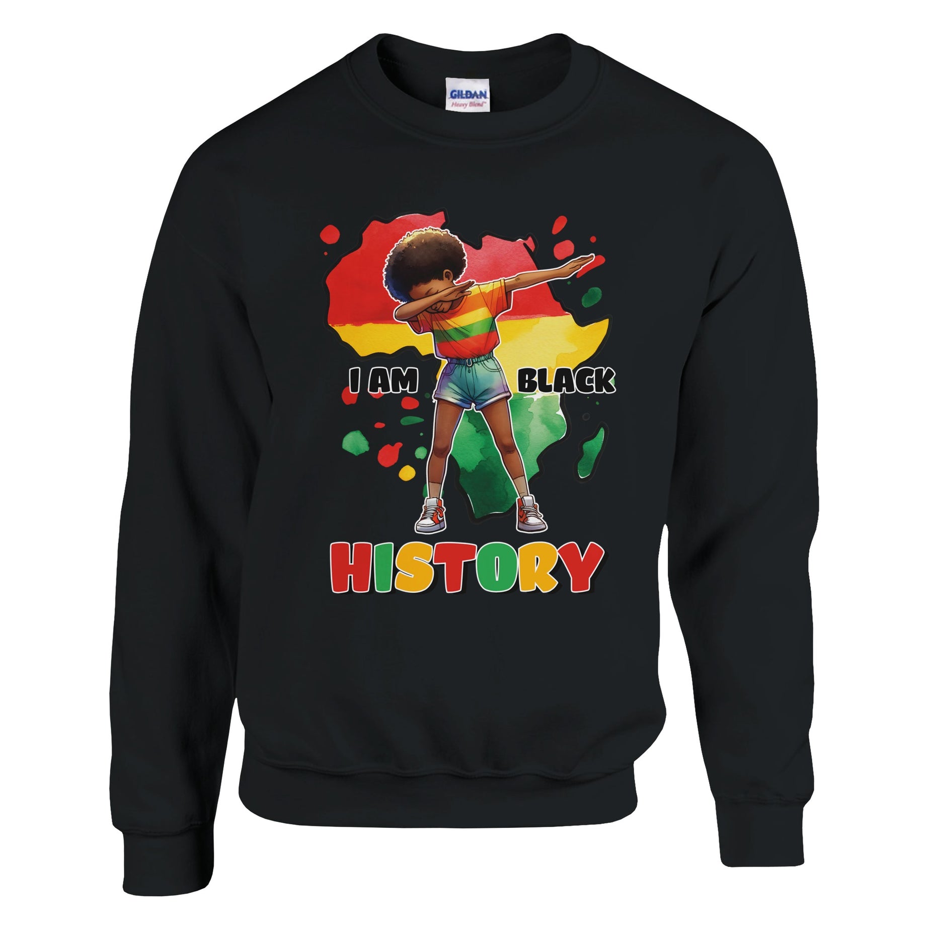 I Am Black History Afro Girl Sweatshirt For Men & Women - Prideful Roots