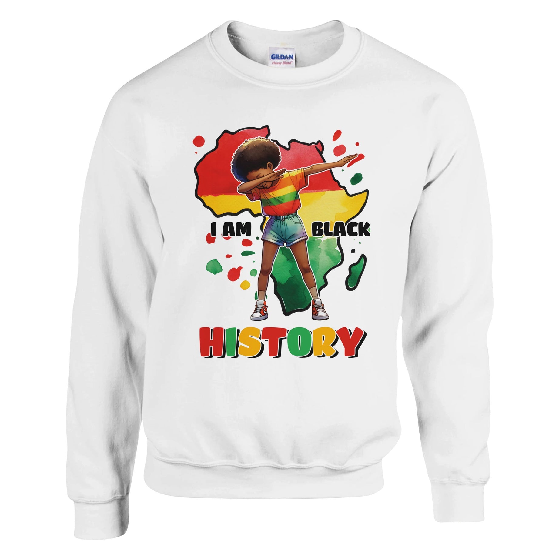 I Am Black History Afro Girl Sweatshirt For Men & Women - Prideful Roots