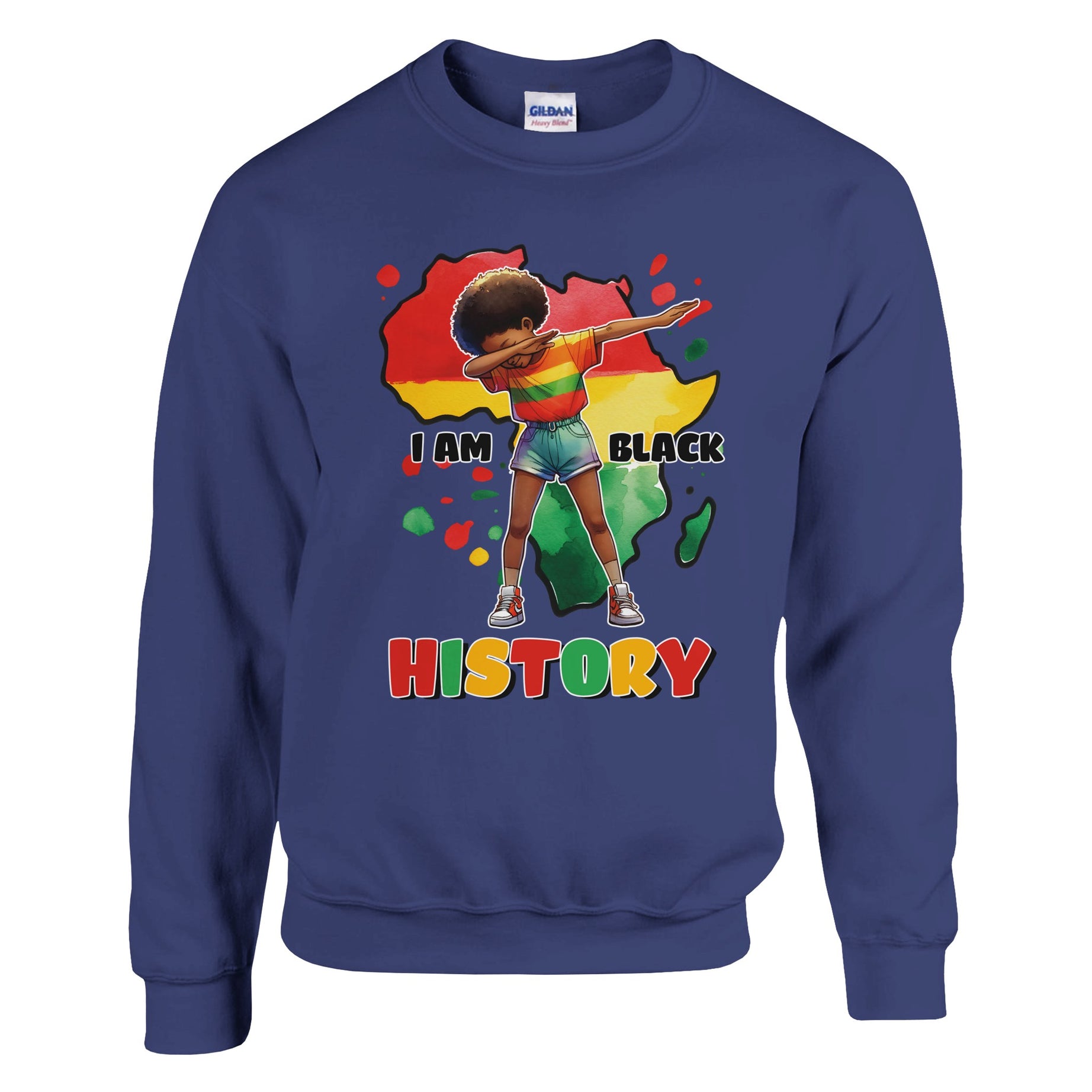 I Am Black History Afro Girl Sweatshirt For Men & Women - Prideful Roots
