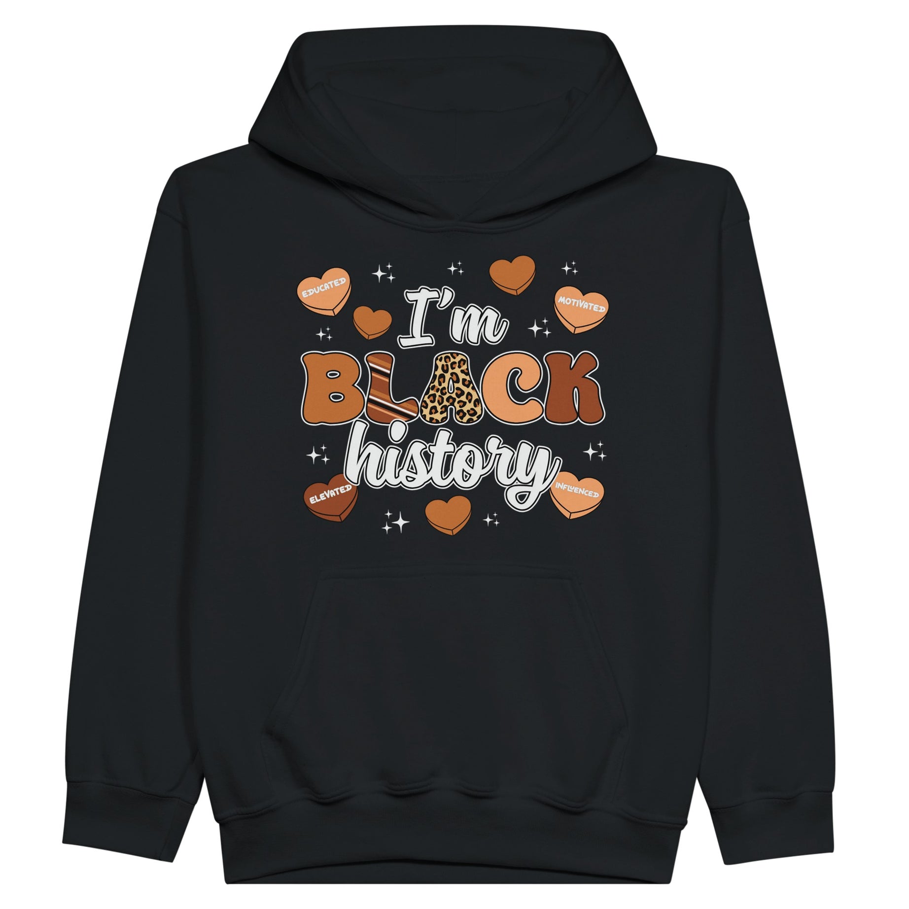 I'm Black History Chocolate Hoodie For Kids - Prideful Roots