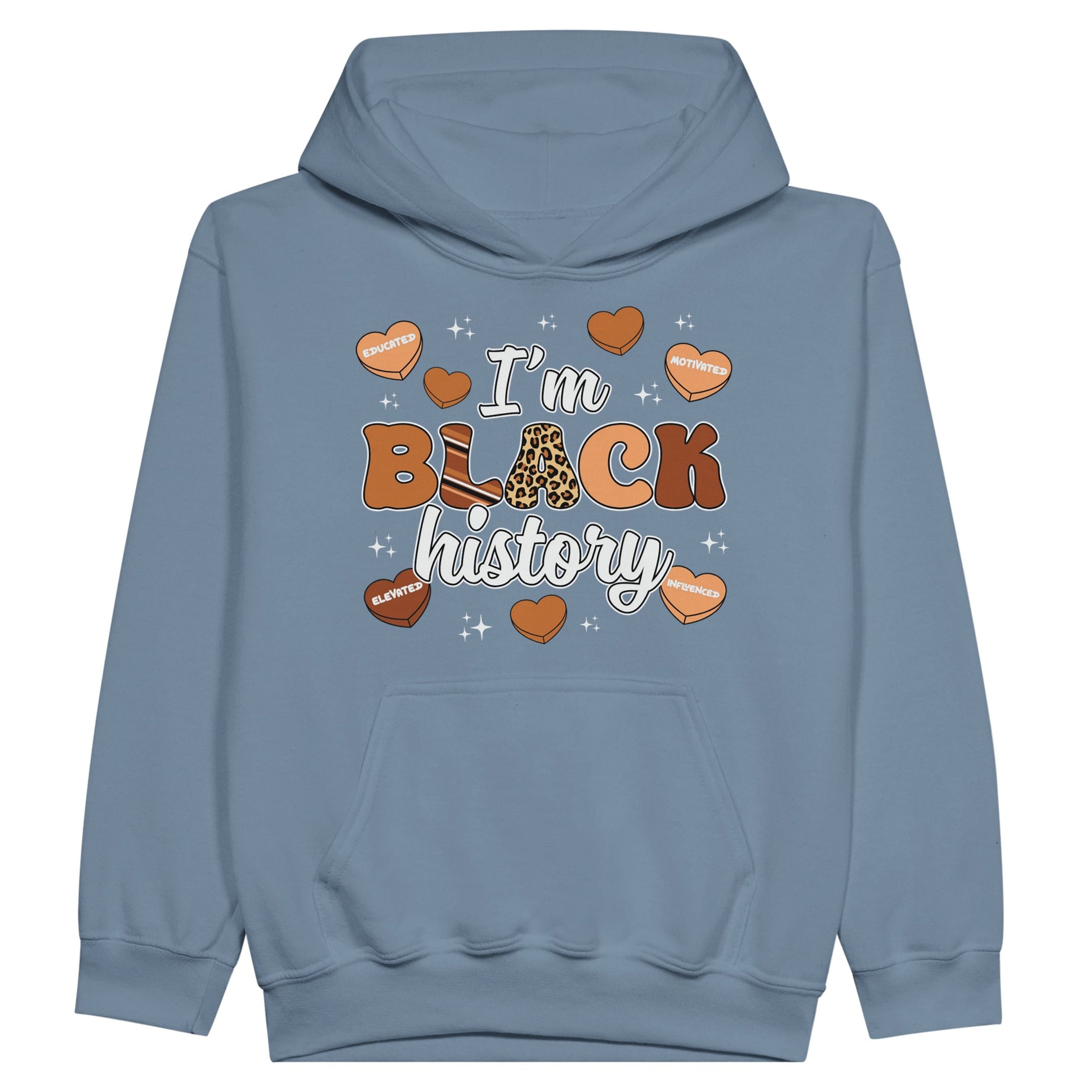 I'm Black History Chocolate Hoodie For Kids - Prideful Roots
