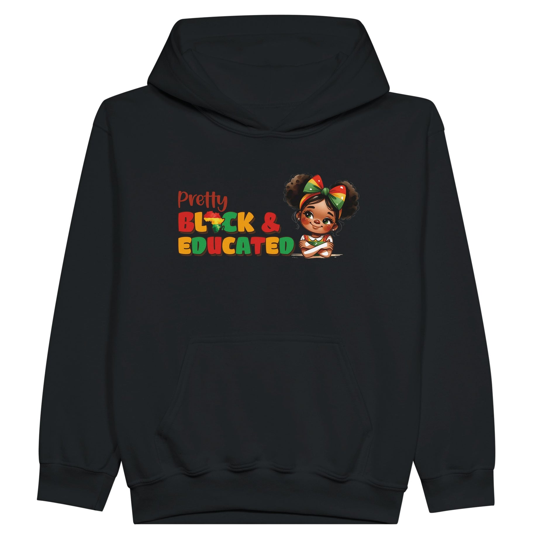Pretty Black And Educated Hoodie For Kids - Prideful Roots
