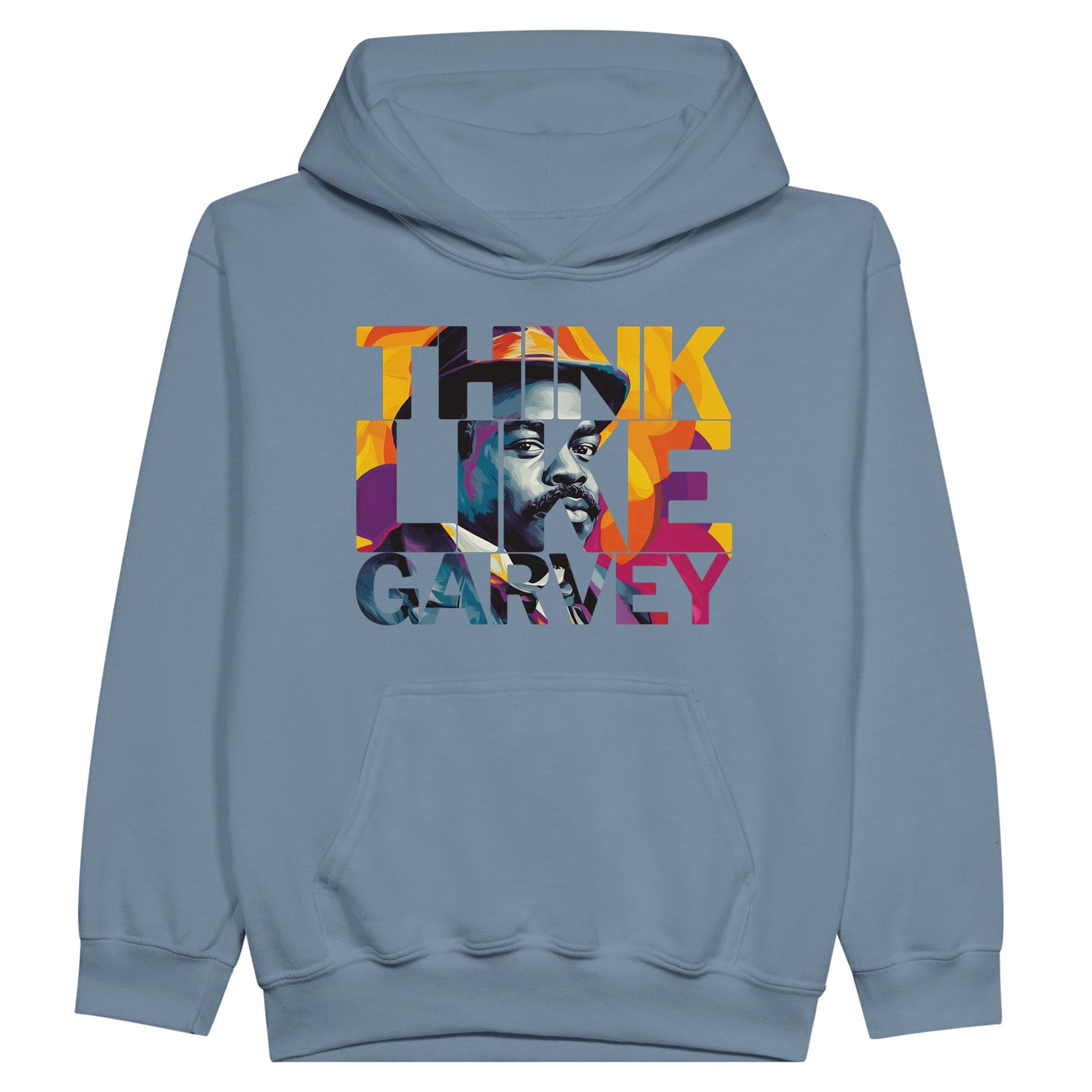 Think Like Garvey | Black History Icon Hoodie For Kids - Prideful Roots