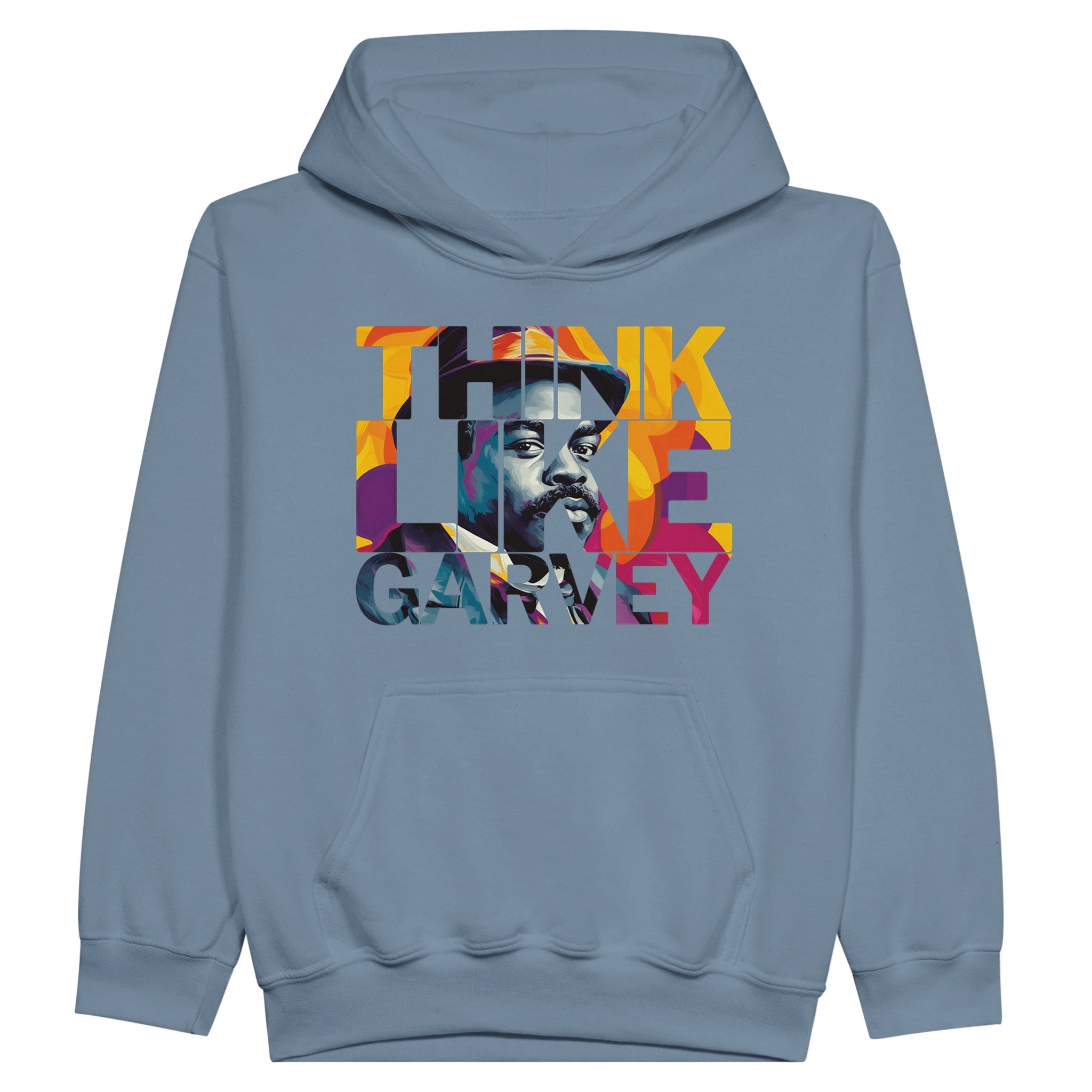 Think Like Garvey | Black History Icon Hoodie For Kids - Prideful Roots