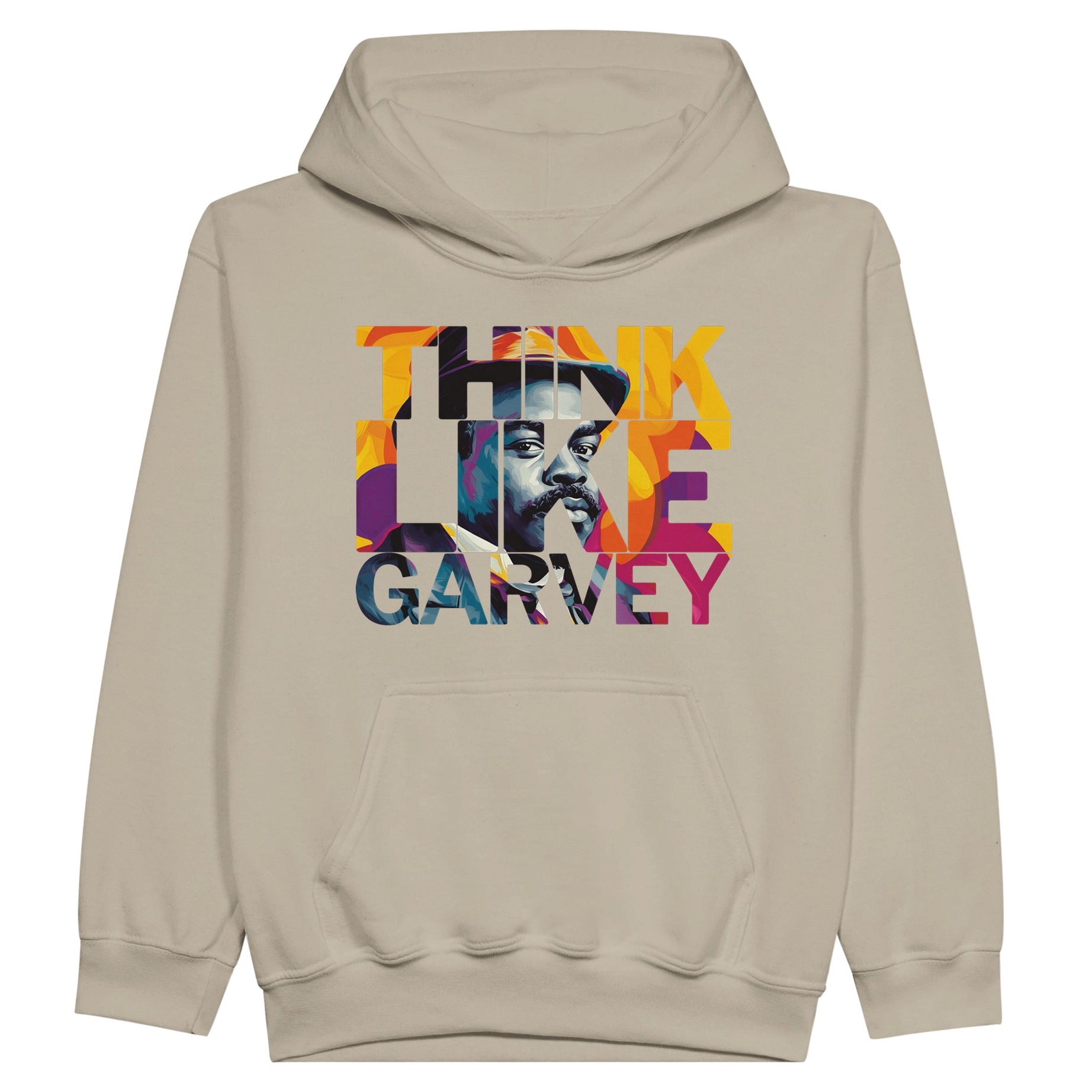 Think Like Garvey | Black History Icon Hoodie For Kids - Prideful Roots