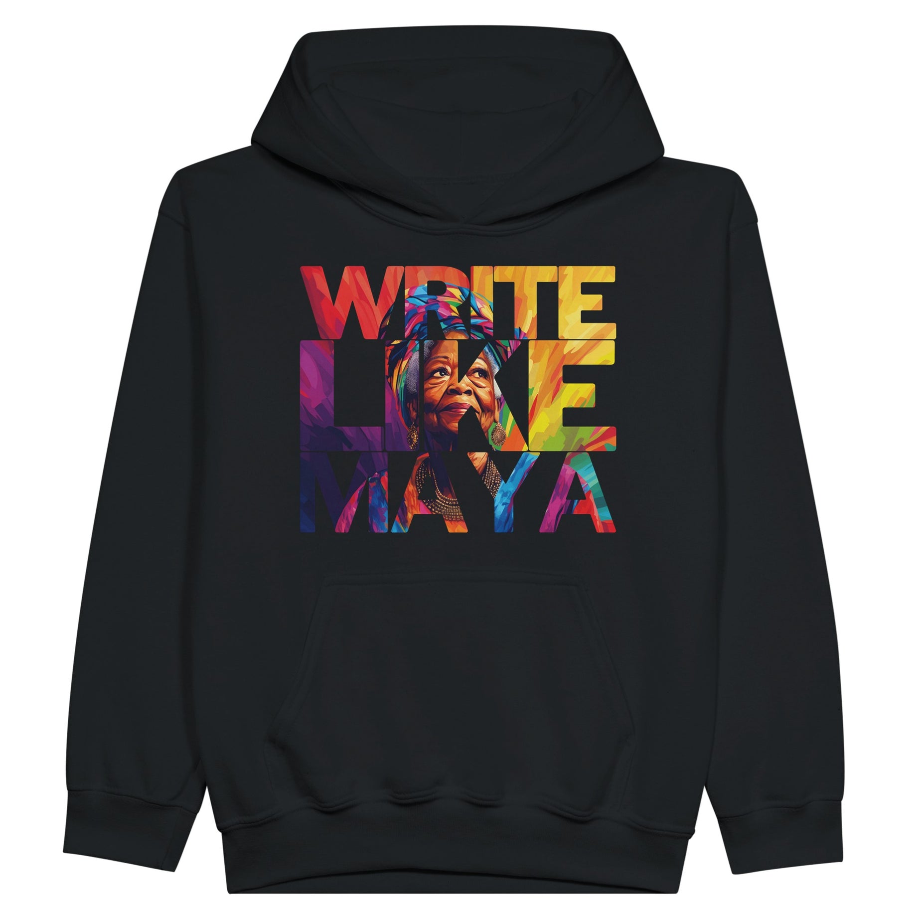 Write Like Maya | Black History Icon Hoodie For Kids - Prideful Roots