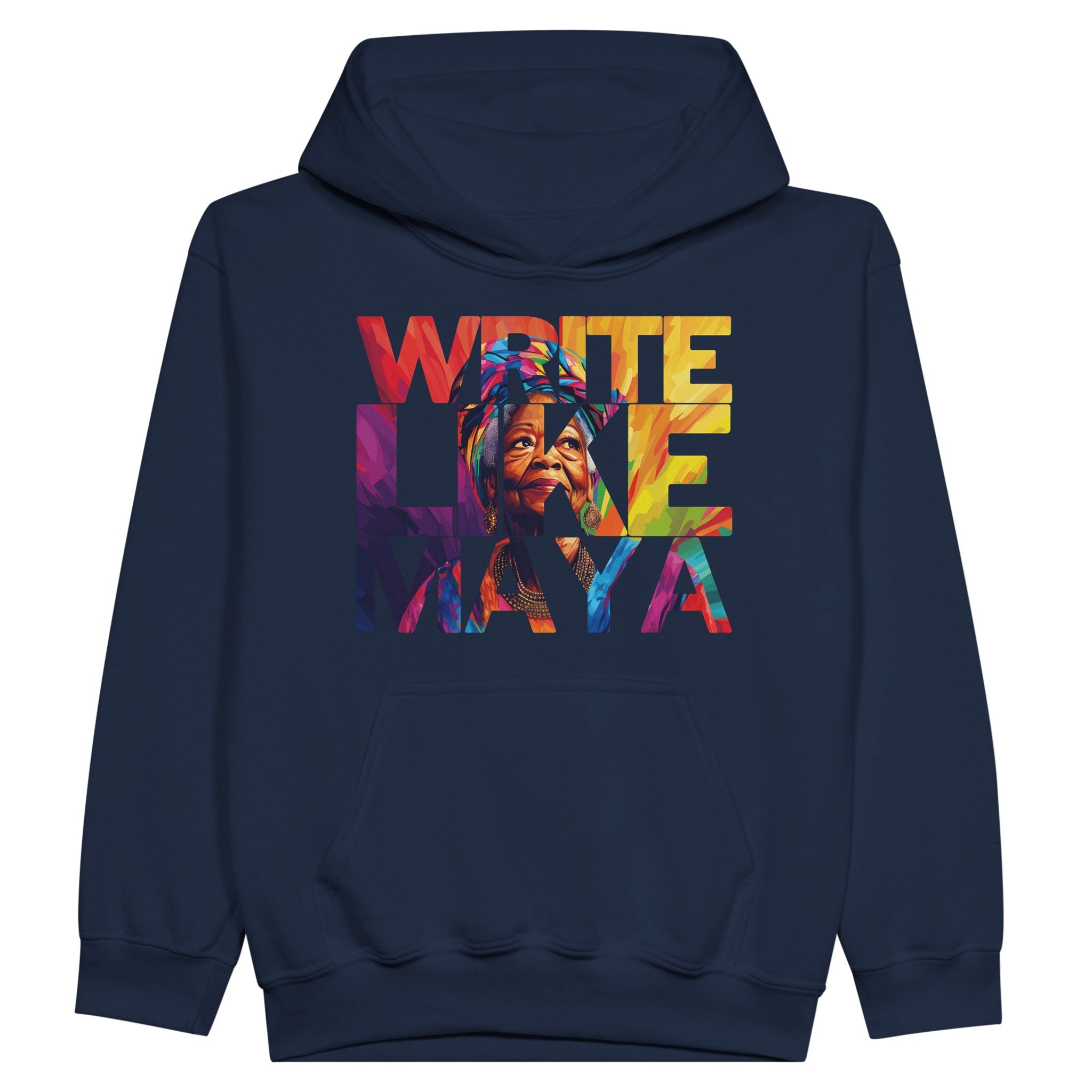 Write Like Maya | Black History Icon Hoodie For Kids - Prideful Roots