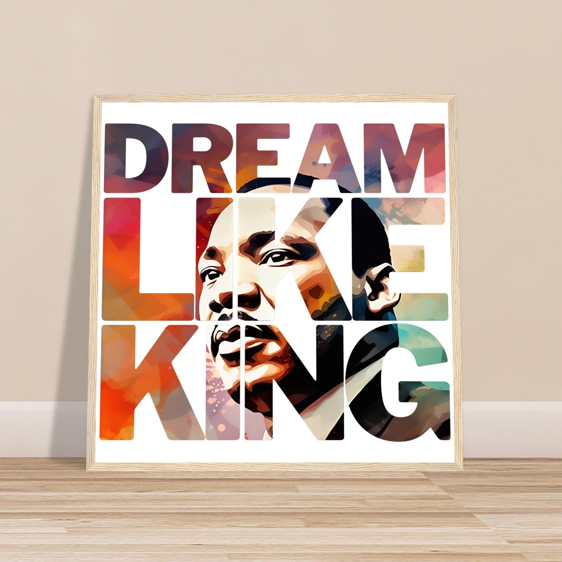 Dream Like King | Black History Wall Art – Framed, Unframed, or Magnetic Hanger - Prideful Roots