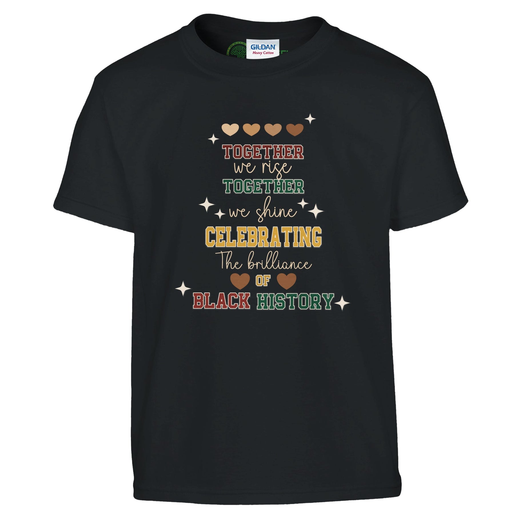 Together We Rise, Celebrating Black History T-shirt For Kids - Prideful Roots