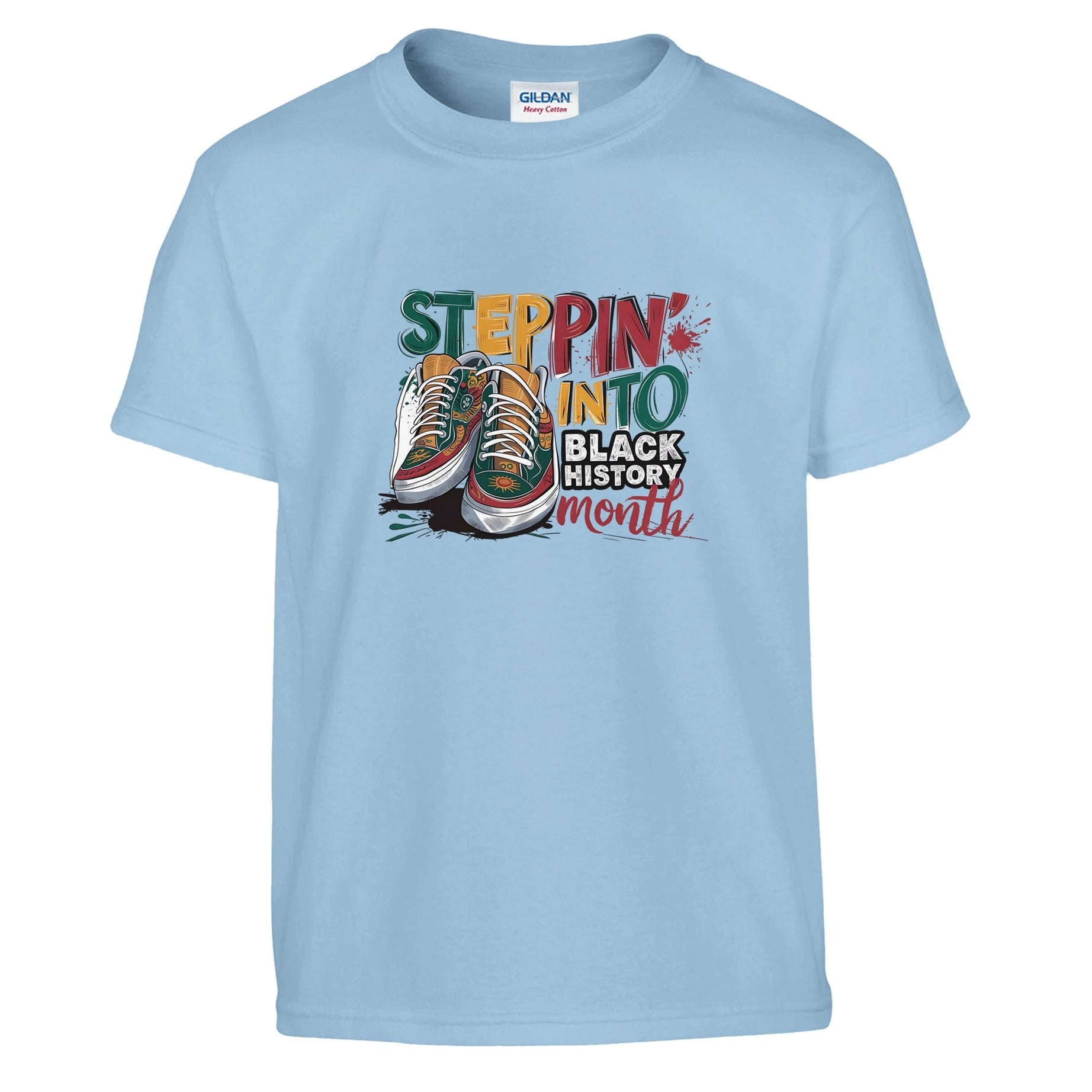 Stepping Into Black History Month T-shirt For Kids - Prideful Roots