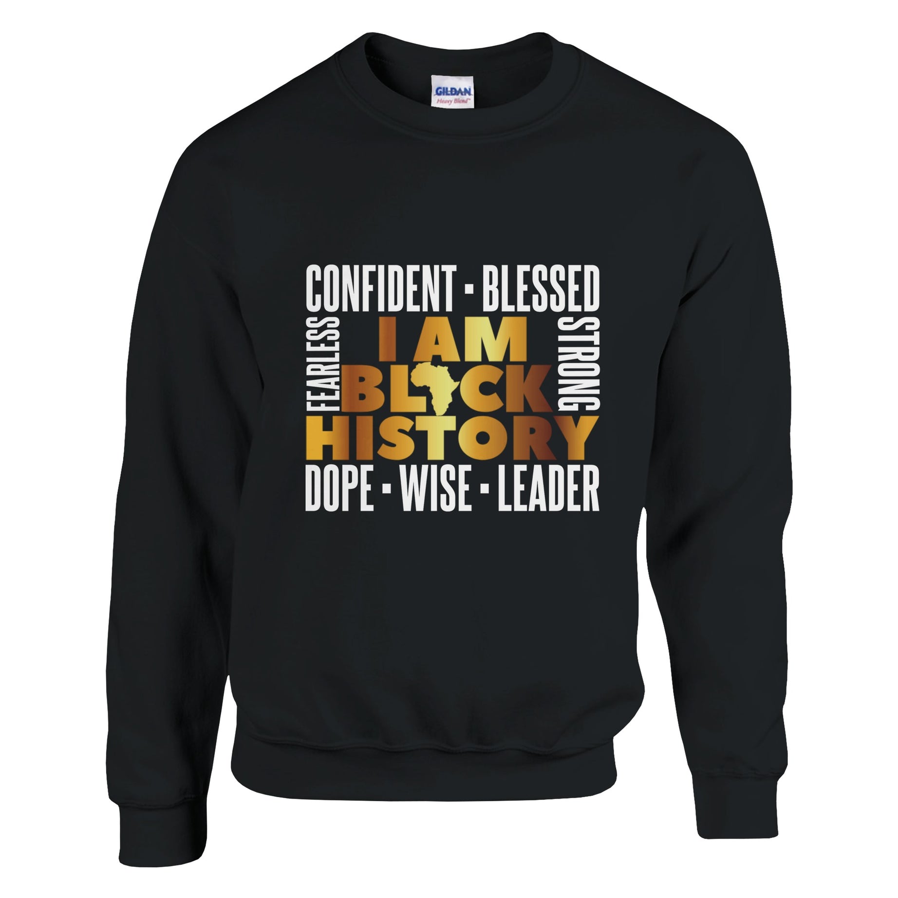 I Am Black History Golden Sweatshirt For Men & Women - Prideful Roots