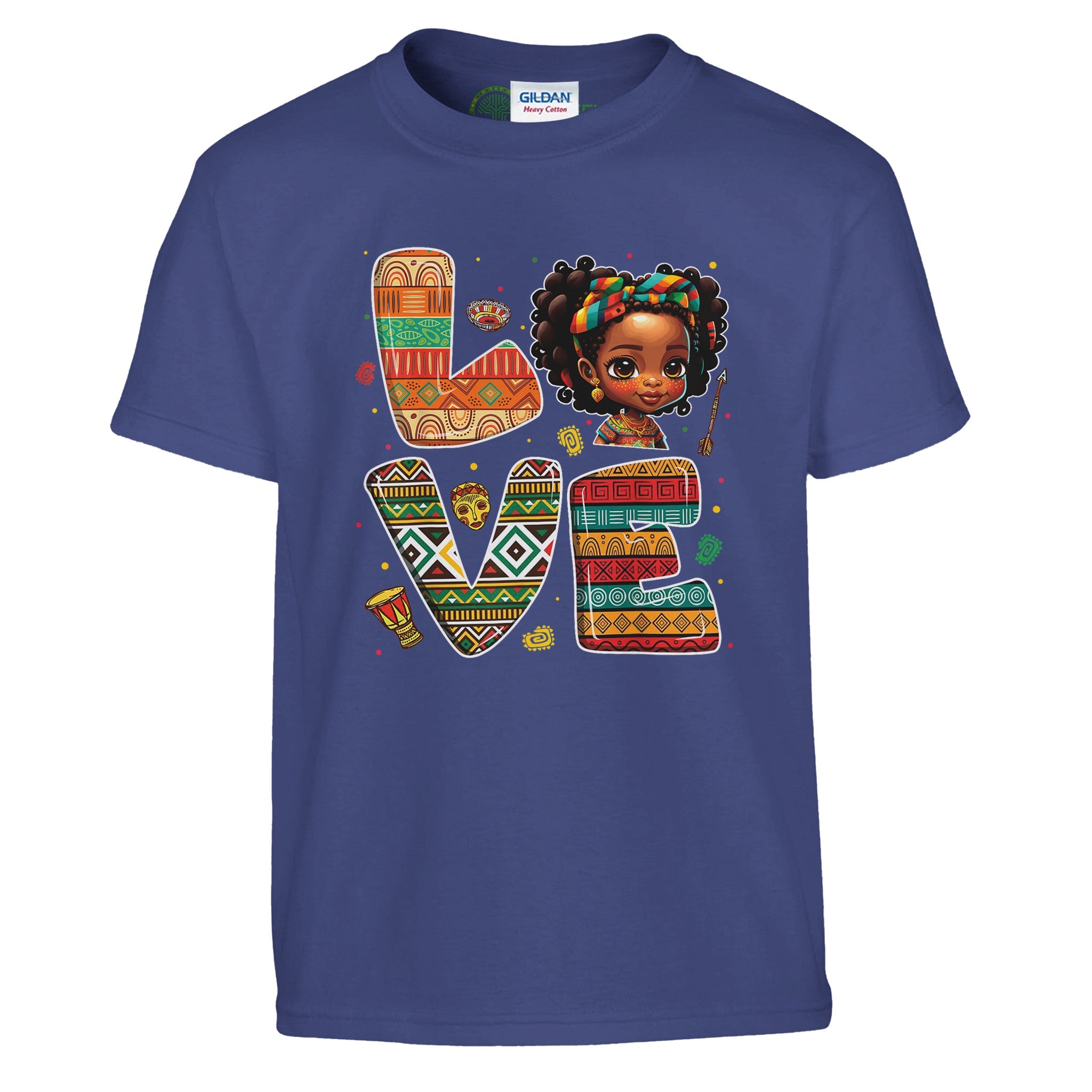 "Love" Afro Girl Vibes T-shirt For Kids - Prideful Roots
