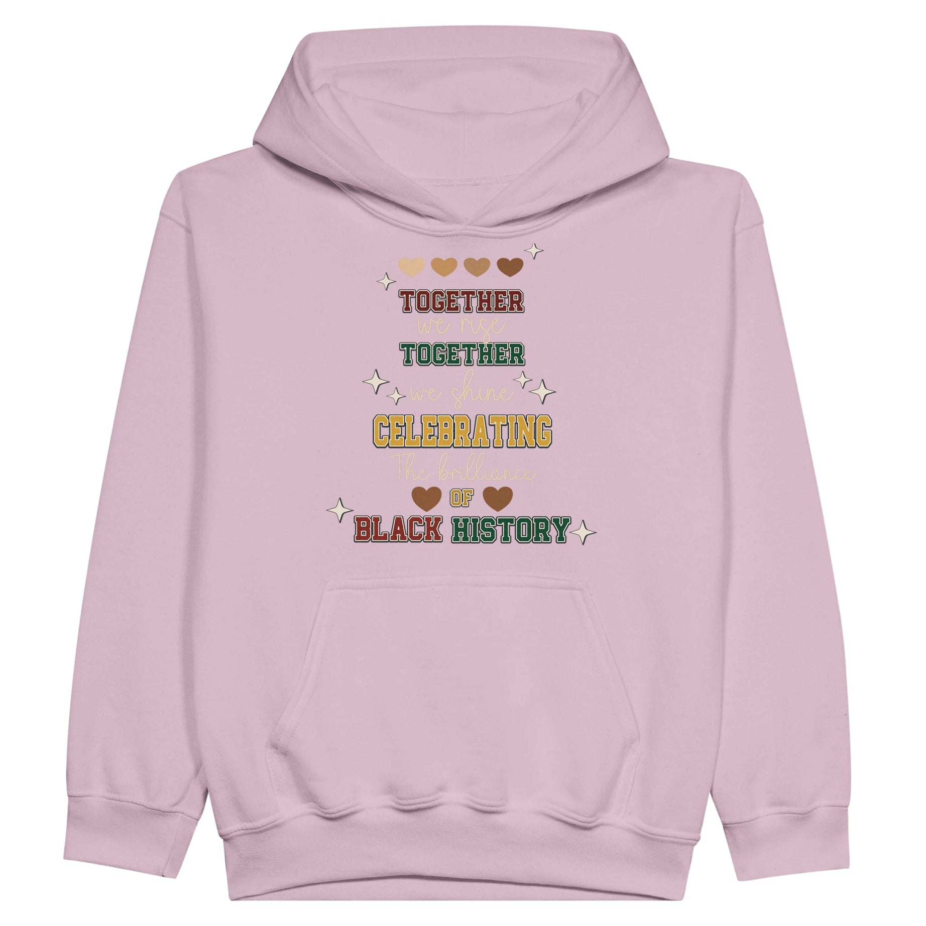 Together We Rise, Celebrating Black History Hoodie For Kids - Prideful Roots
