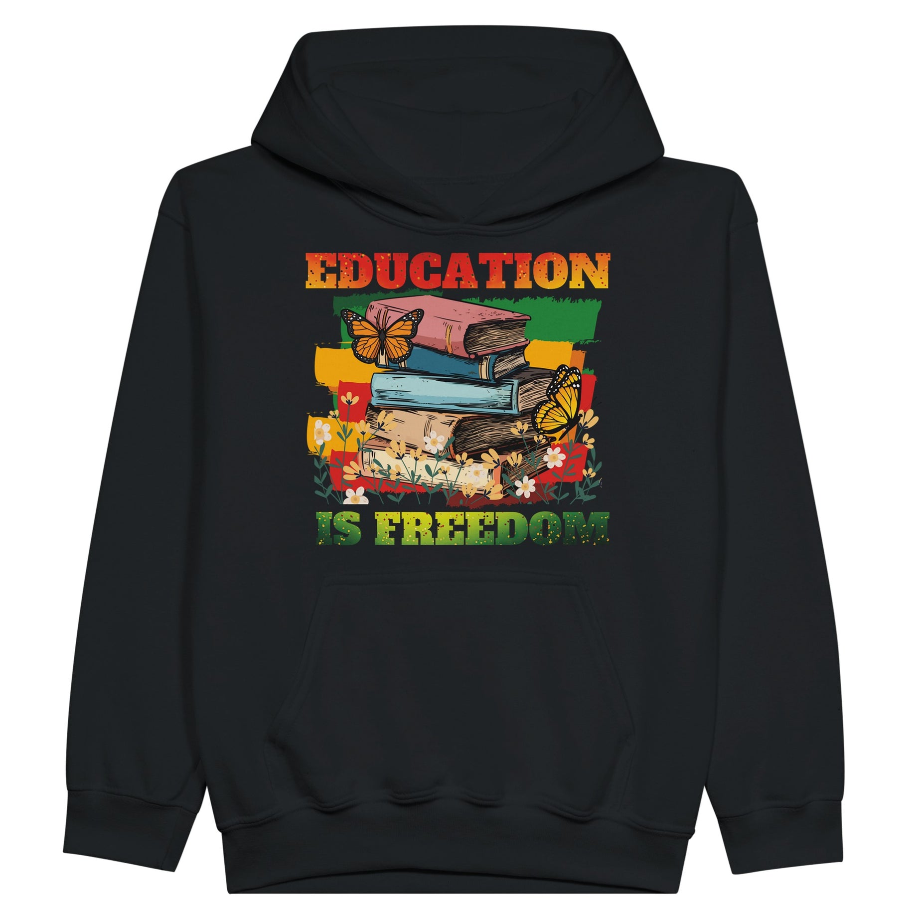 Education is Freedom | Black History Hoodie For Kids - Prideful Roots