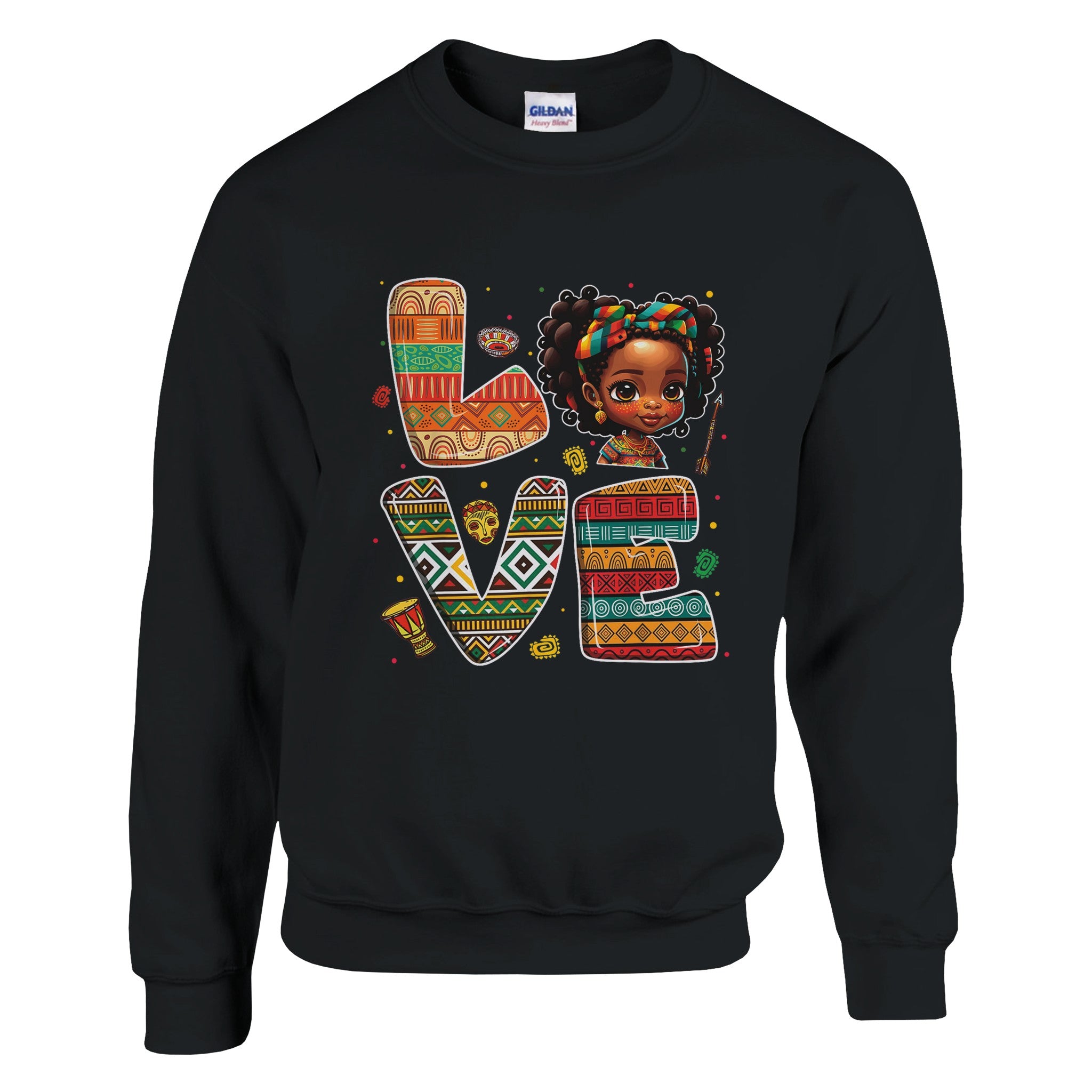 "Love" Afro Girl Vibes Sweatshirt For Men & Women - Prideful Roots