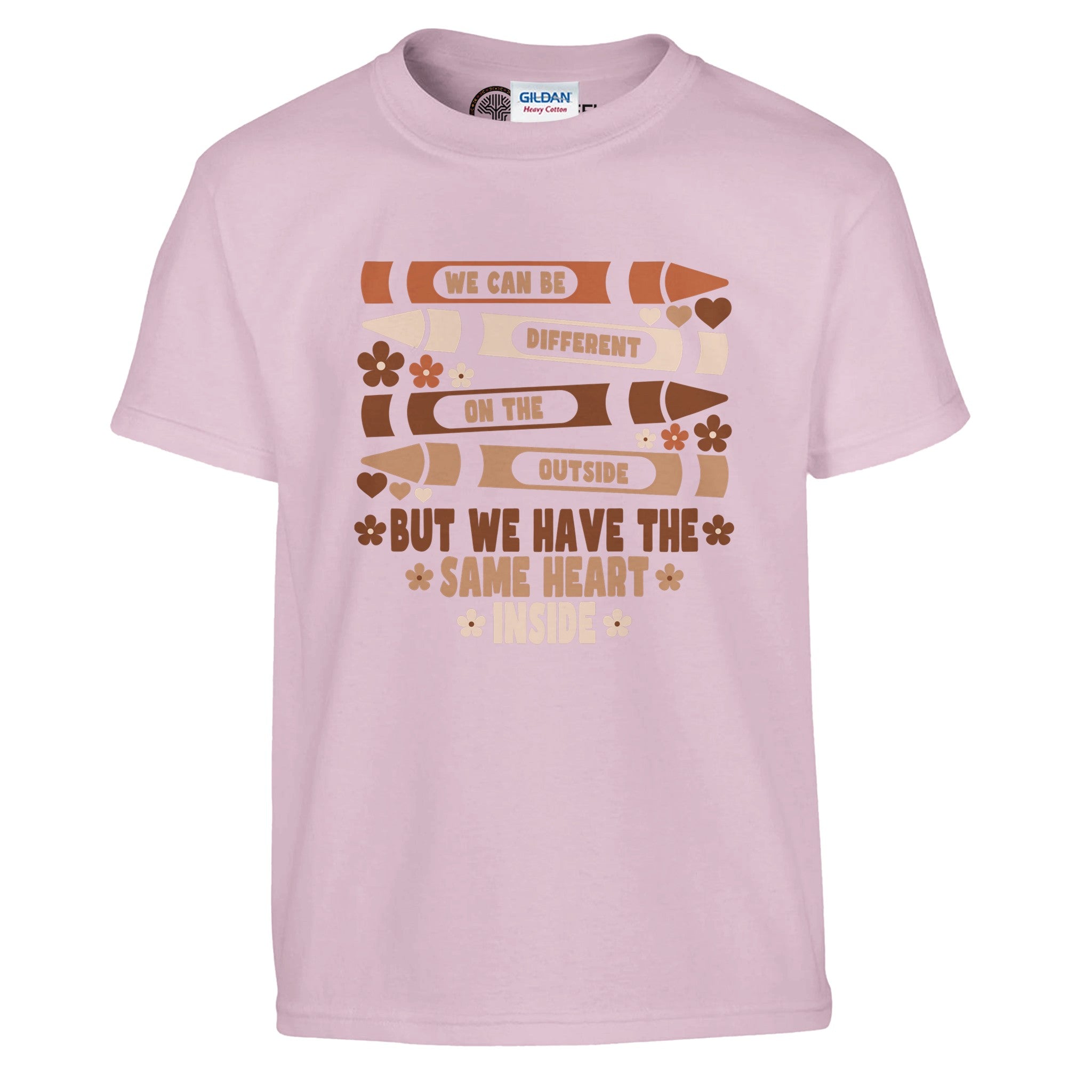 Different Outside Same Inside Crayons T-shirt For Kids - Prideful Roots