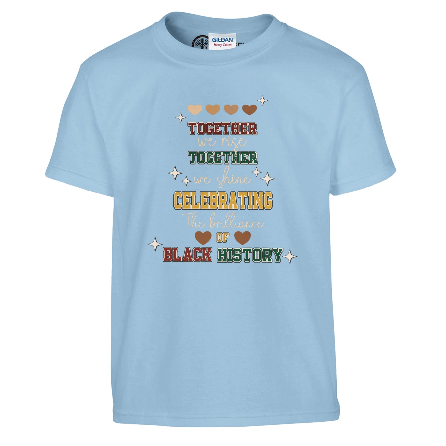 Together We Rise, Celebrating Black History T-shirt For Kids - Prideful Roots