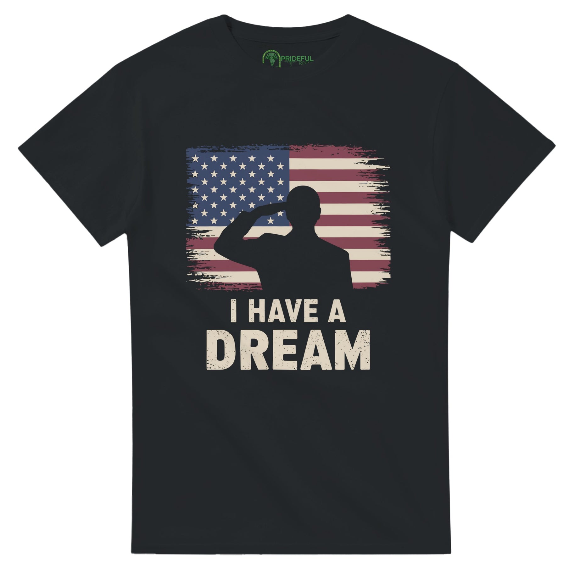 Patriot's Salute to MLK's Dream T-shirt For Men & Women - Prideful Roots