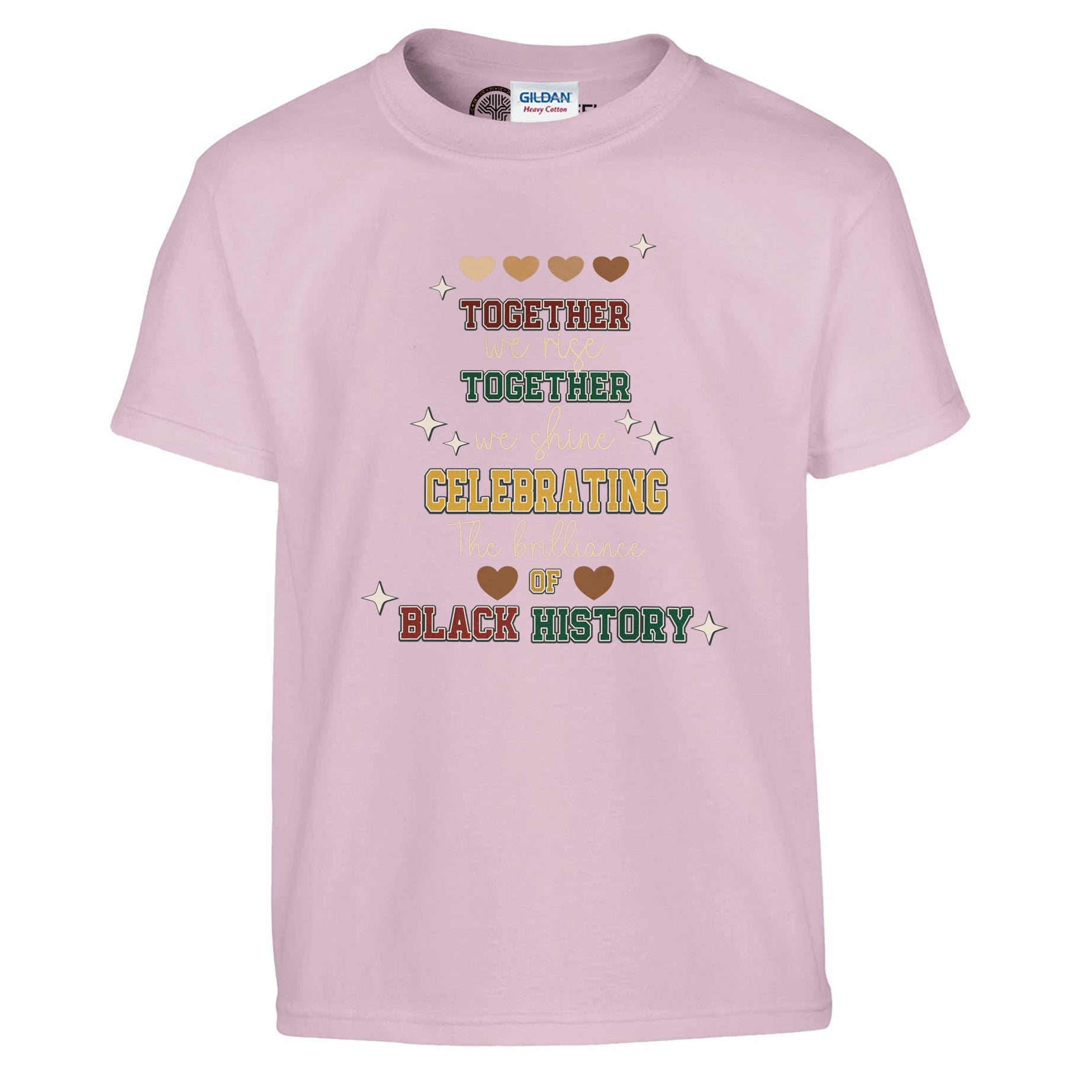 Together We Rise, Celebrating Black History T-shirt For Kids - Prideful Roots