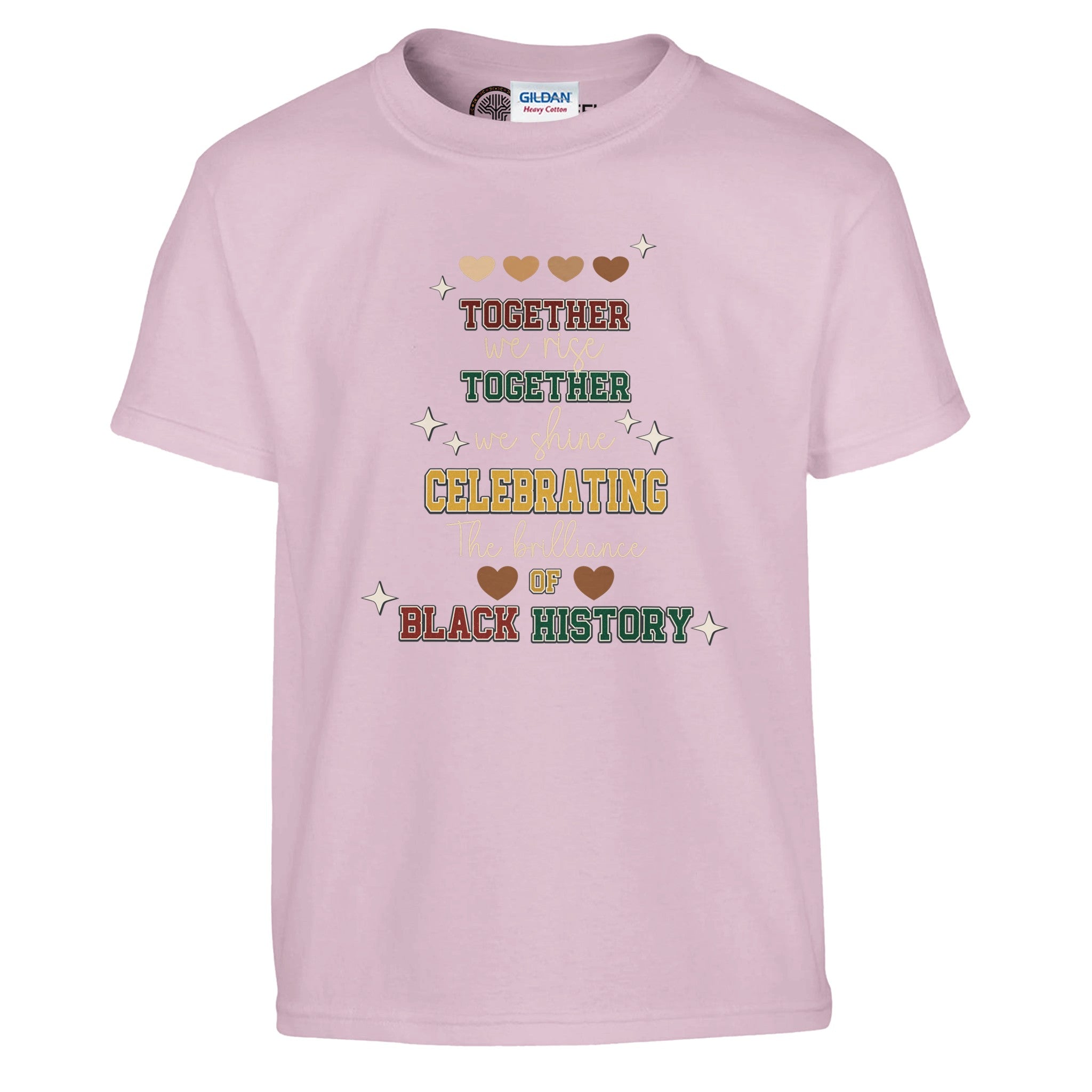 Together We Rise, Celebrating Black History T-shirt For Kids - Prideful Roots