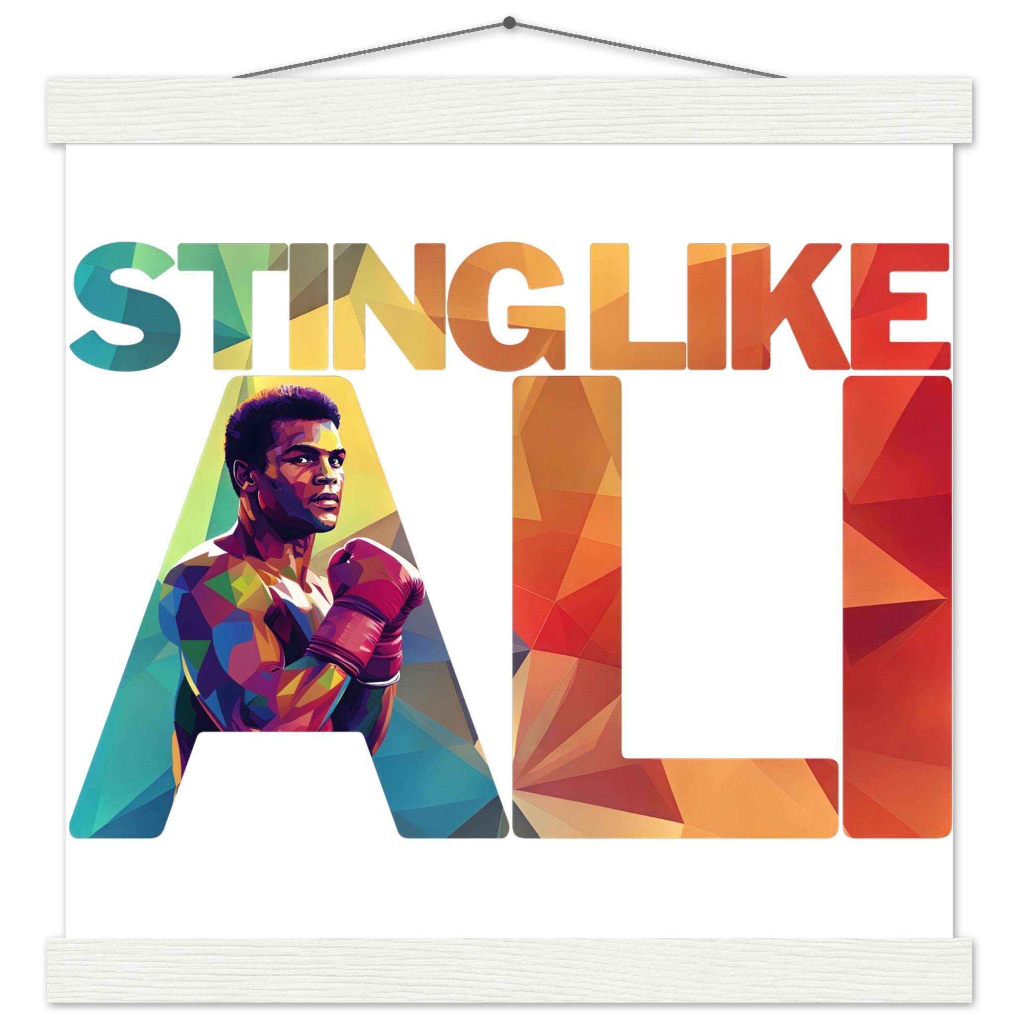 Sting Like Ali | Black History Wall Art – Framed, Unframed, or Magnetic Hanger - Prideful Roots