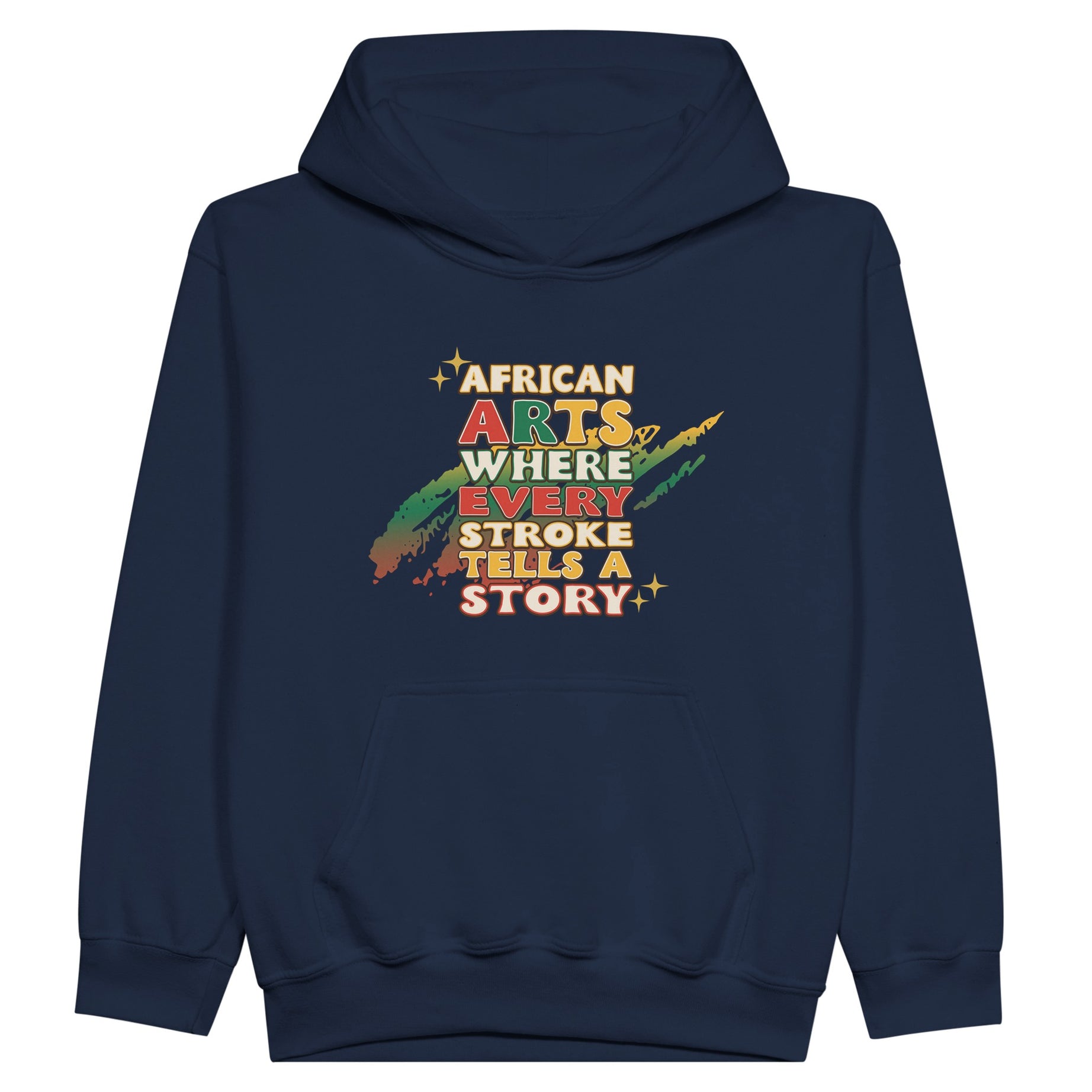 African Arts: Where Every Stroke Tells a Story Hoodie For Kids - Prideful Roots