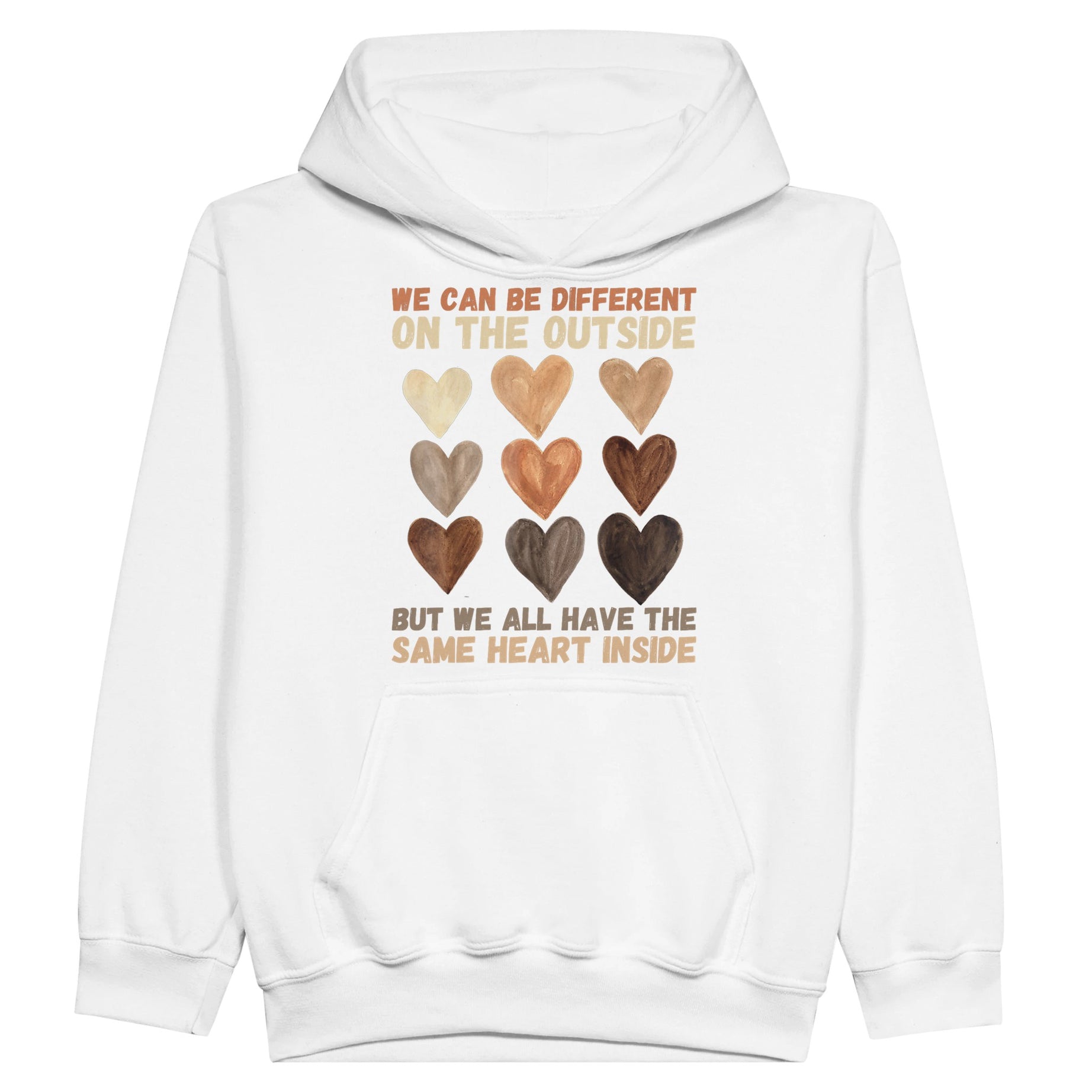 Different Outside, Same Heart Inside Hoodie For Kids - Prideful Roots